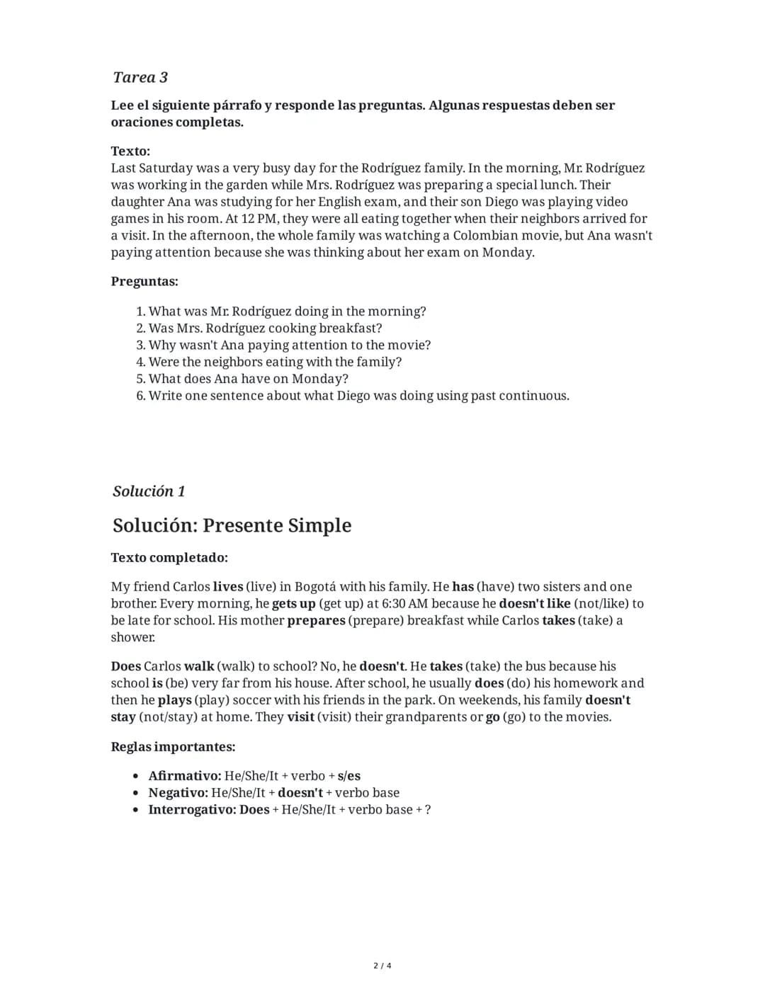 6 June 2025
Evaluación de Gramática Inglesa: Tiempos
Verbales y Estructuras
Tarea 1
Completa el texto con la forma correcta del verbo en pre