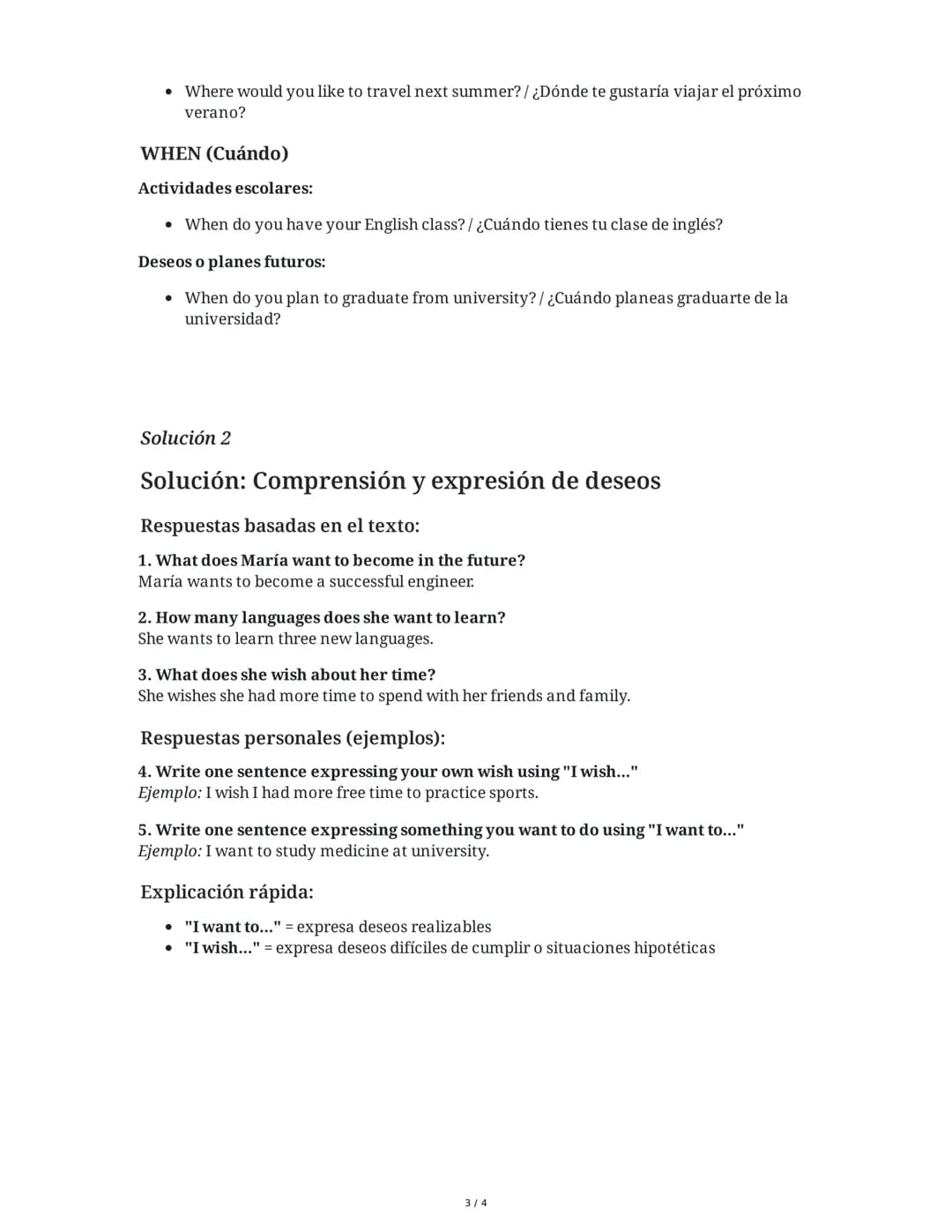 9 June 2025
Inglés 10-2: Deseos, WH Questions y Temas
Tarea 1
Formación de preguntas con WH Words
Basándote en el material de recuperación, 