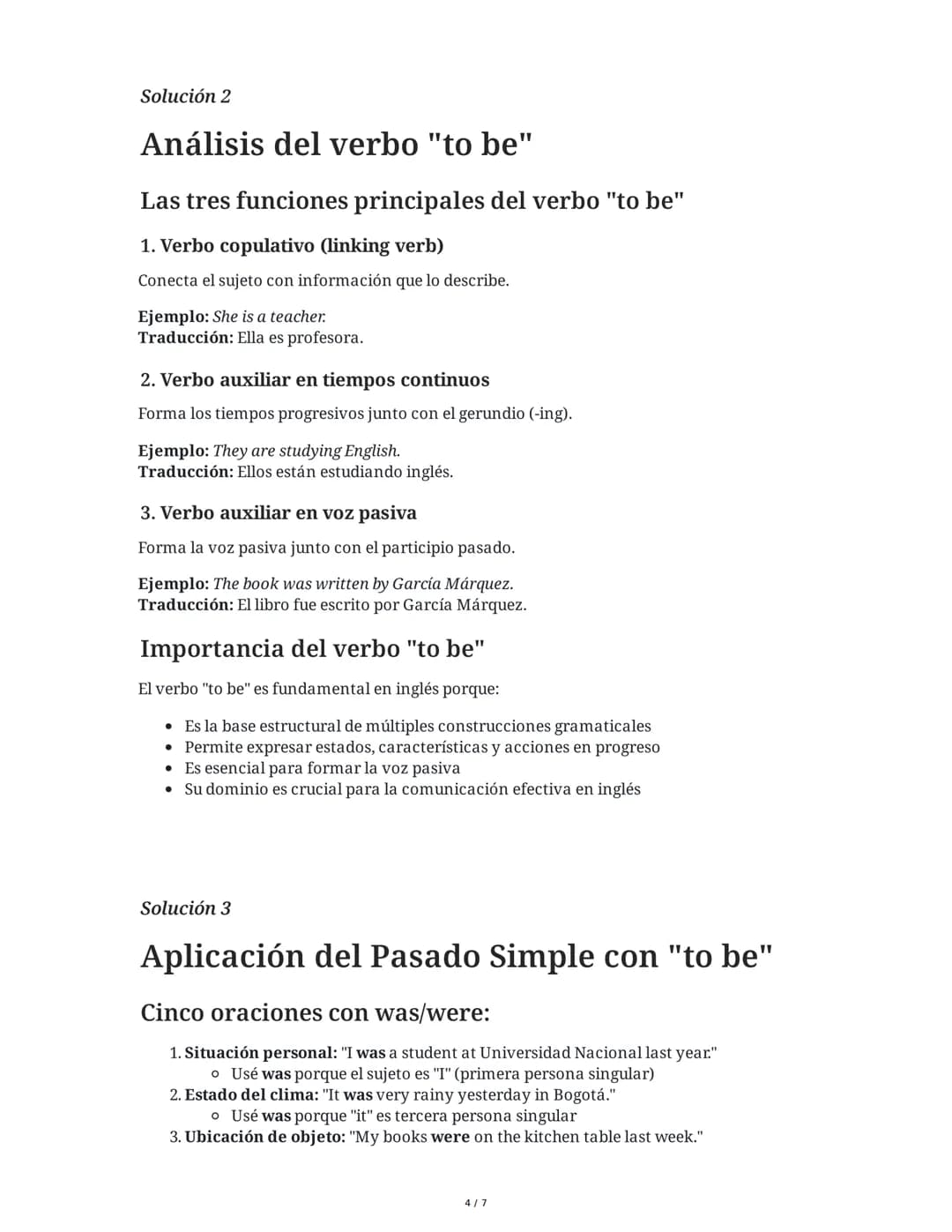 29 May 2025
Verbo 'To Be' y Pasado Simple en Inglés
Tarea 1
Análisis del verbo "to be"
Basándote en tus apuntes sobre el verbo "to be", expl