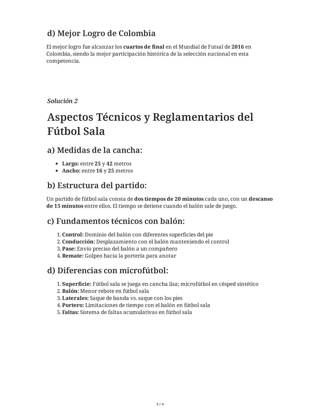 31 May 2025
Fútbol Sala: Historia, Reglas y Estrategias
Tarea 1
Historia y Desarrollo del Fútbol Sala
Basándote en el material estudiado, re