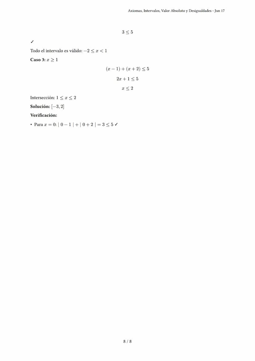 # Axiomas, Intervalos, Valor Absoluto y Desigualdades

Generado por Ana Sofía Bedoya Bustamante - Jun 17

Descripción: Cubre axiomas de orde
