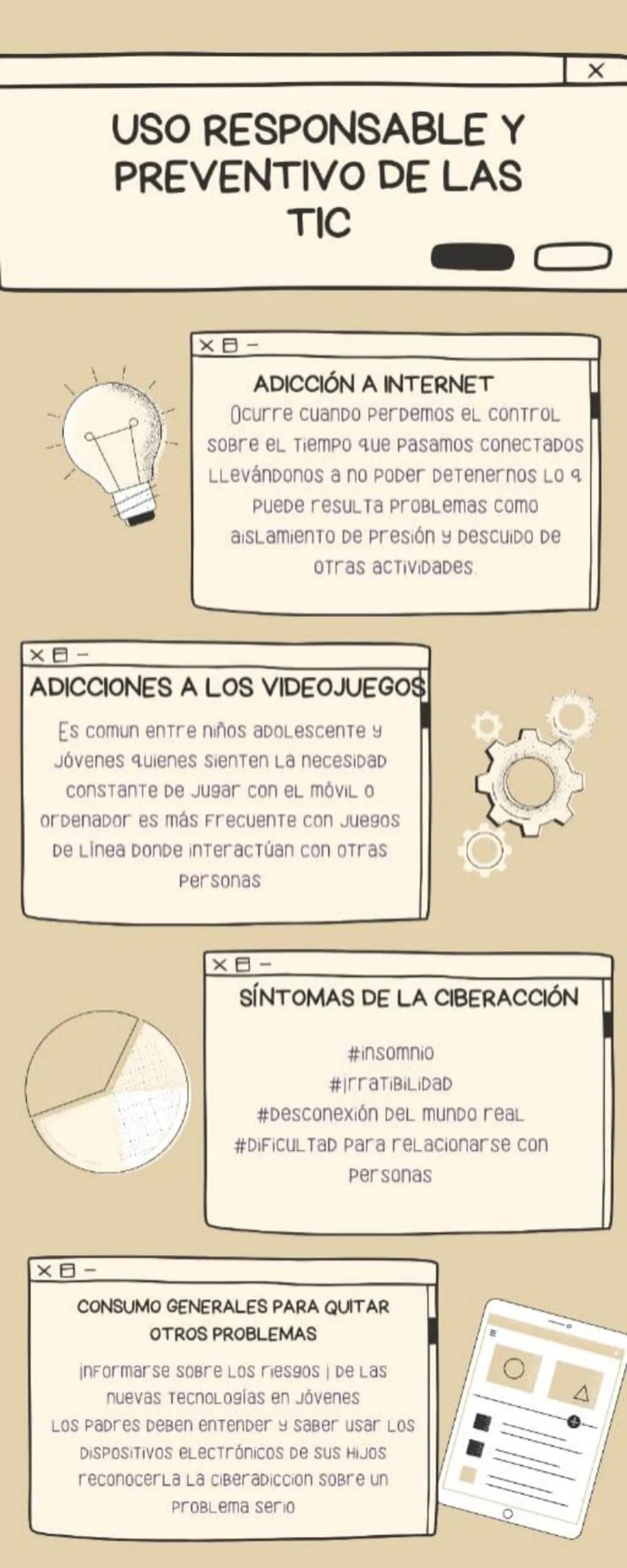 USO RESPONSABLE Y
PREVENTIVO DE LAS
TIC
XB
ADICCIÓN A INTERNET
Ocurre cuando perdemos el contrOL
Sobre el Tiempo que pasamos conectados
Llev