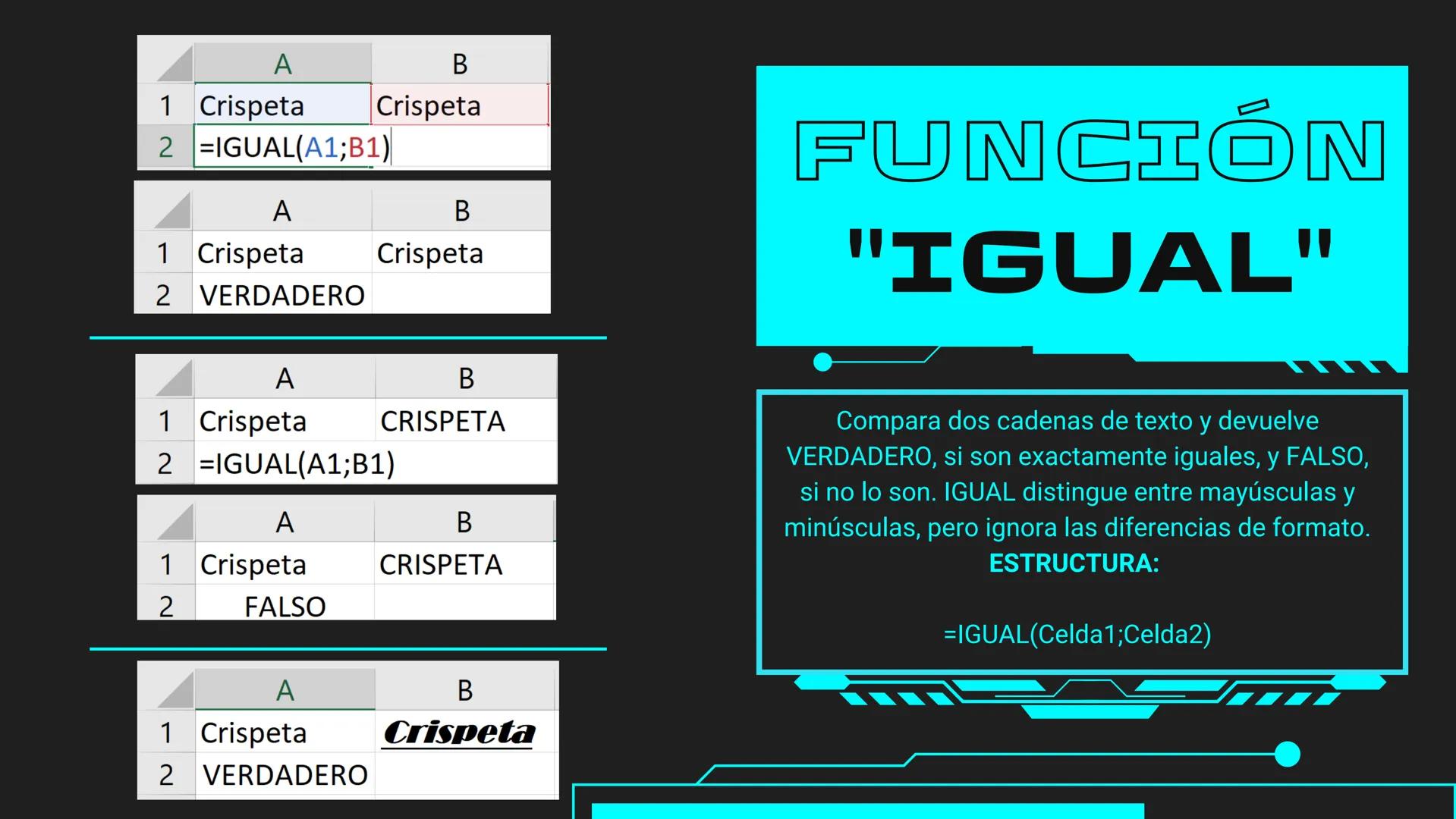 FUNCIONES EN
EXCEL
74921 59300 4
18863 70782 0 A
B
FUNCIÓN "FILA"
963
Se utiliza para conocer en que fila esta
"X" dato
ESTRUCTURA:
=FILA(ce