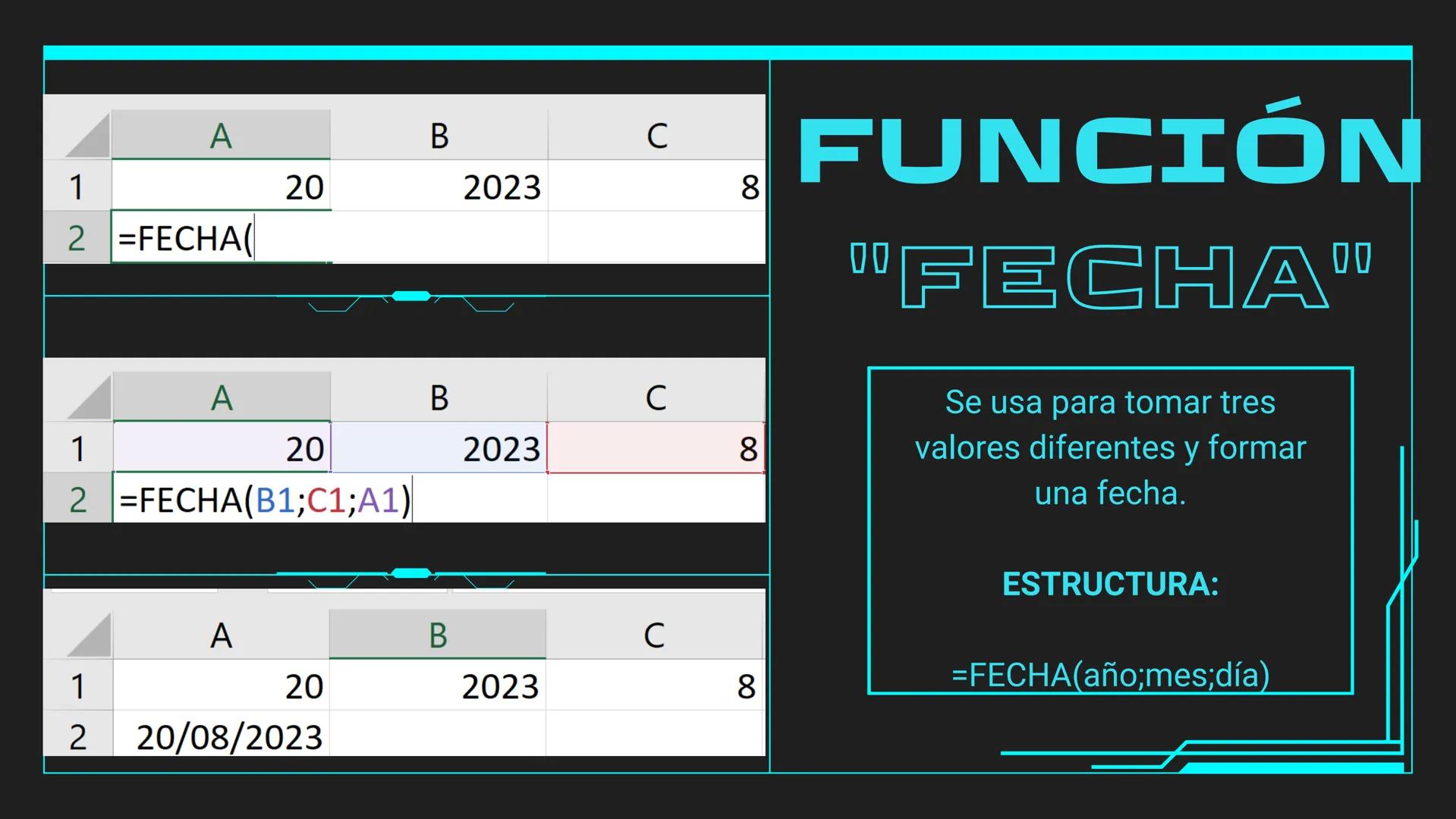 FUNCIONES EN
EXCEL
74921 59300 4
18863 70782 0 A
B
FUNCIÓN "FILA"
963
Se utiliza para conocer en que fila esta
"X" dato
ESTRUCTURA:
=FILA(ce