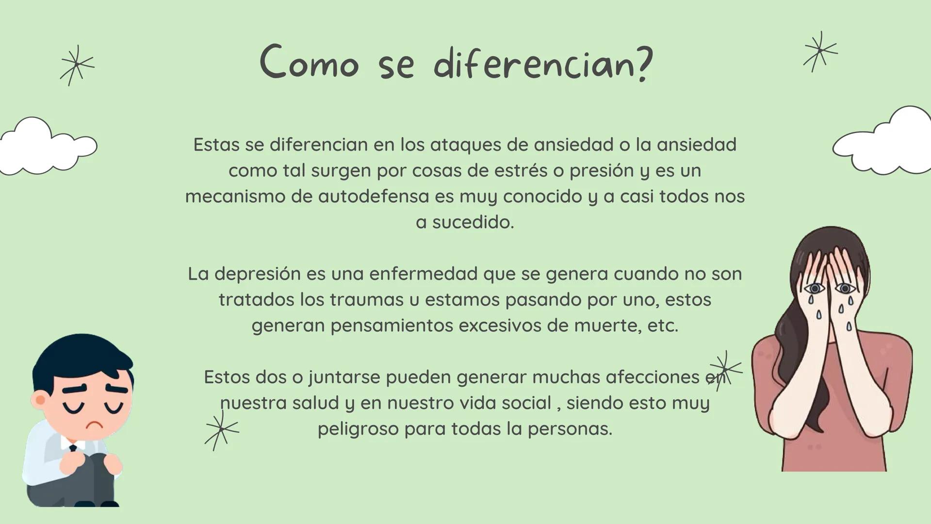 -4-4-
*
Depresión y
ansiedad en los
colegios
*
火
й е
Qué es la ansiedad?
Esto puede ser causado por miedo o
situaciones que nos generan estr