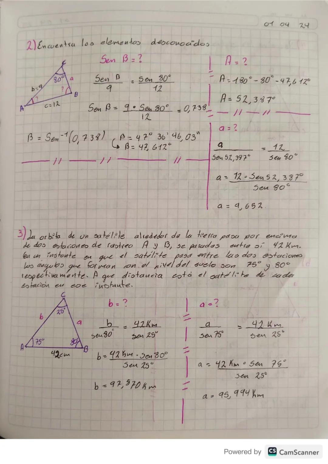 # Resolucion de Triangulos no Rectangulos
Resorver un triangolo iveplica conocer sus lados y sus ángulos,
para resorver un tridingado no re