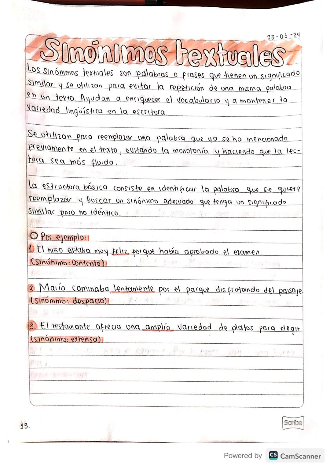 # Sinónimos textuales
Los sinónimos textuales son palabras o frases que tienen un significado
Similar y se utilizan para evitar la repetici