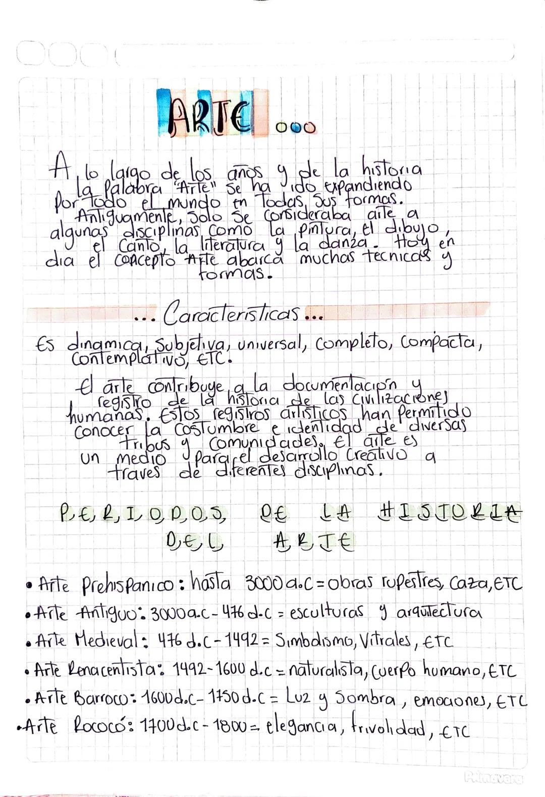 ARTC
000
A lo largo de los años y de la historia
La palabra Arte" se ha ido expandiendo
Por todo el mundo en Todas sus formas.
Antiguamente