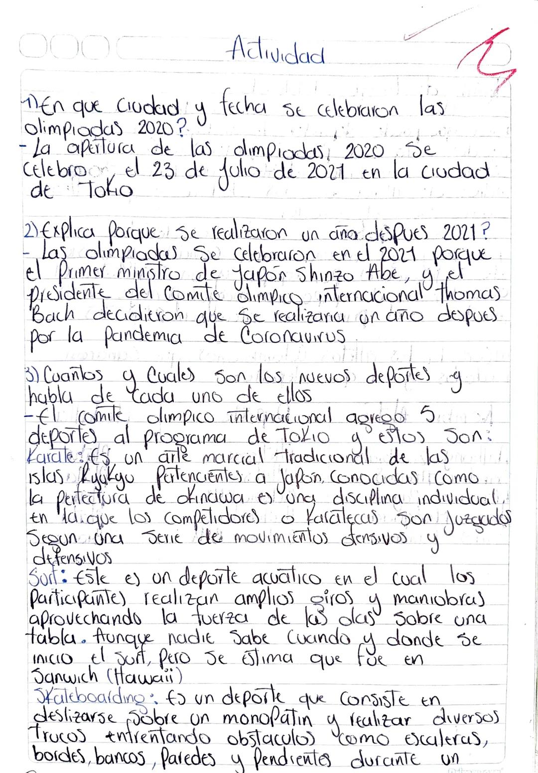 0000
Actividad
"En que ciudad y fecha se celebraron las
olimpiadas 2020?
- La apertura de las olimpiadas, 2020 Se
Celebron el 23 de julio de