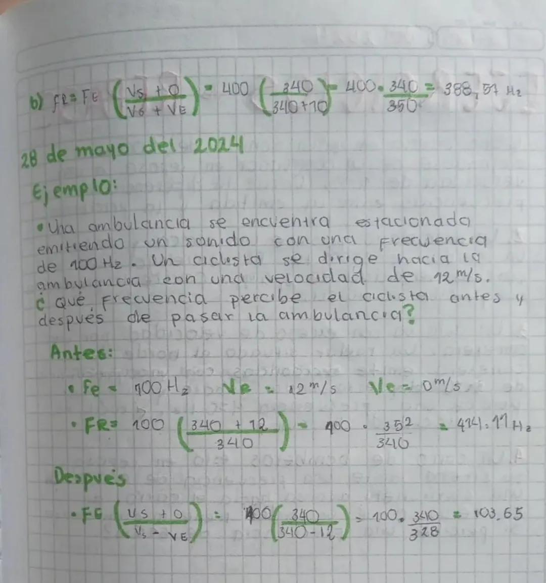 24 de mayo del 2024
# EFECTO DOPPLER
ef
Es un fenómeno Físico que se observa cuando hay
un cambio en la Frecuencia de una onda en
relación c