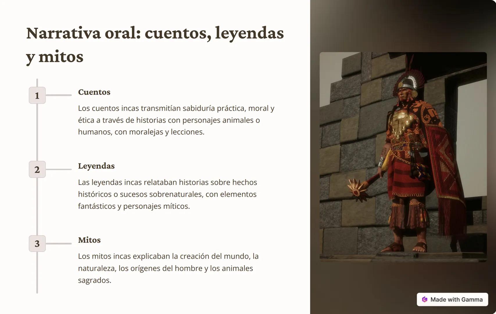 # La literatura inca: una
ventana a la
cosmovisión andina
La literatura inca, también conocida como literatura quechua, representa
la expre