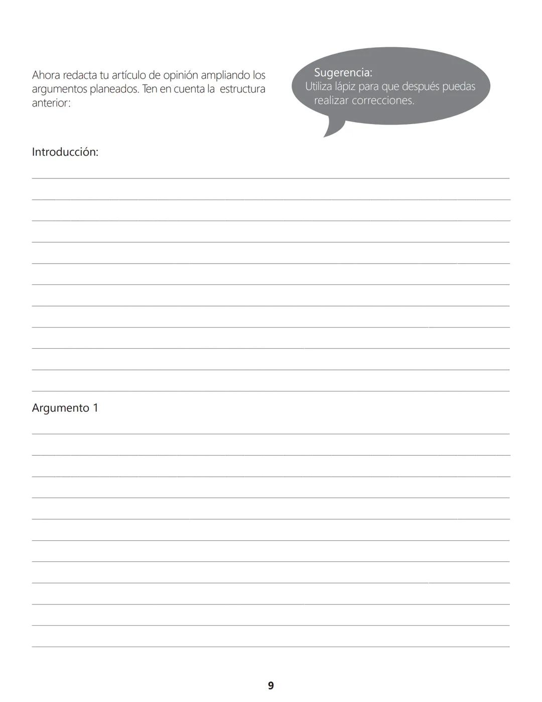 # 9
Grado
Lenguaje
Nombre
Trabajo en clase
Introducción
INTERACTUANDO CON TU ENTORNO
Elaboración de tesis y argumentos.
PERSUADIR
Clase