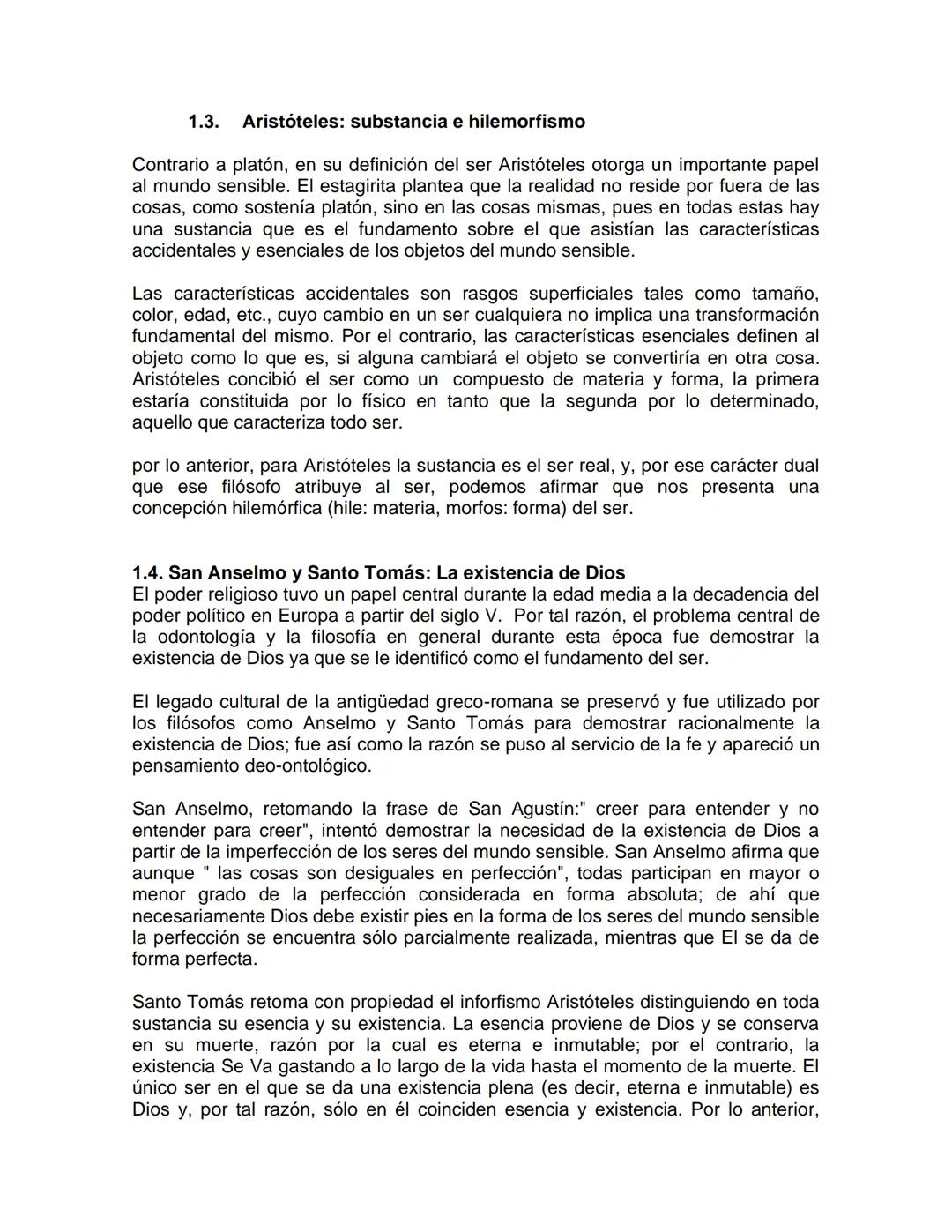 ÁMBITO DE LA FILOSOFÍA ONTOLOGÍA
1.1 Presocráticos: el ser y sus atributos
1.2 platón: el mundo de las ideas
1.3 Aristóteles: substancia e h
