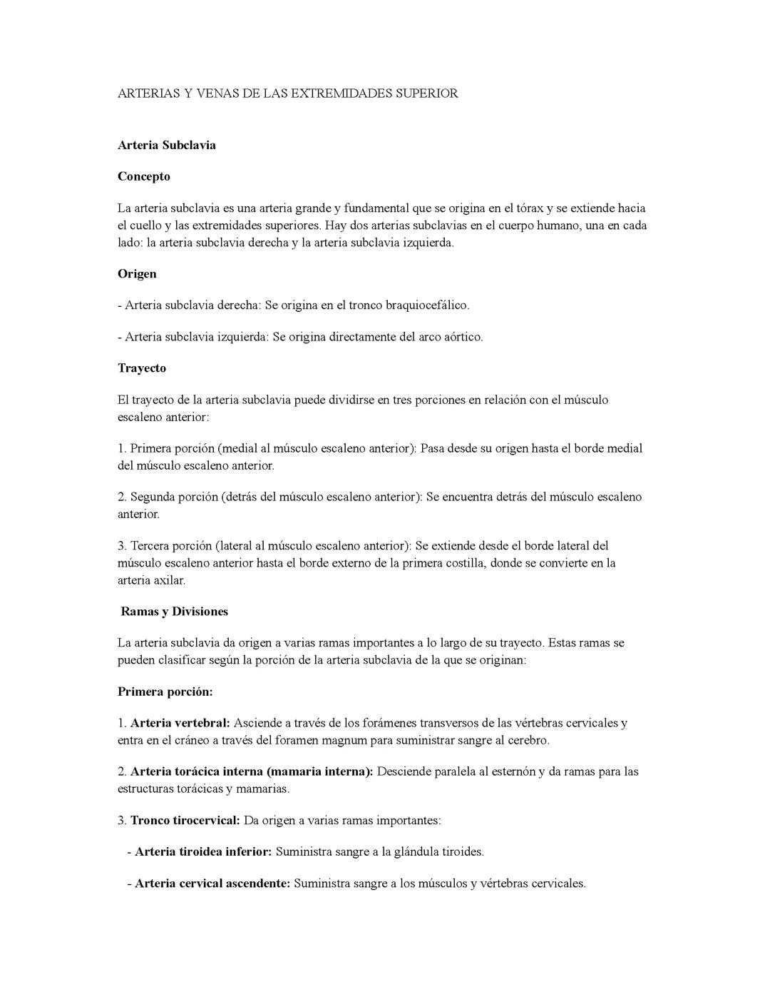 VENAS Y ARTERIAS MIEMBROS SUPERIORES