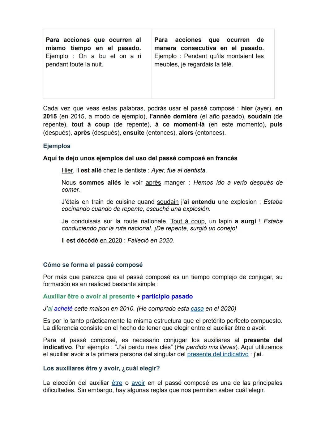 PASSÉ COMPOSÉ EN FRANCÉS: TRUCOS, ETRE Y AVOIR + EJEMPLO
Uso del passé composé en frances
El passé composé equivale en español al pretérito