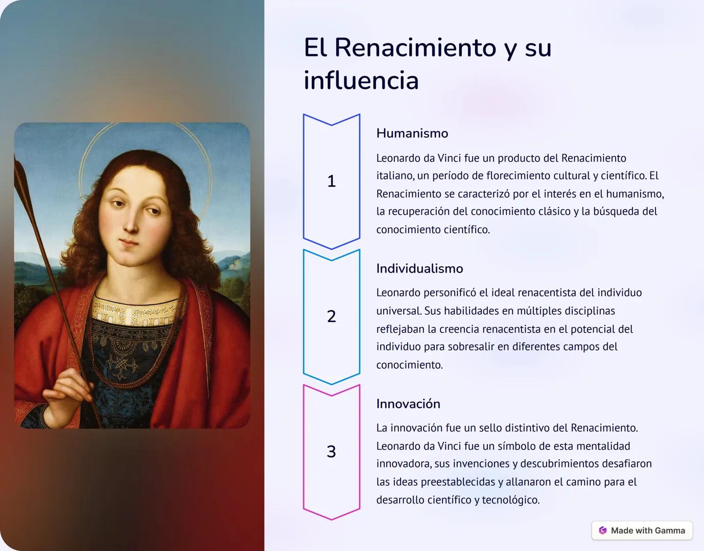 # Introducción a
Leonardo da Vinci
Leonardo da Vinci fue un genio multifacético del Renacimiento italiano,
reconocido por sus habilidades e