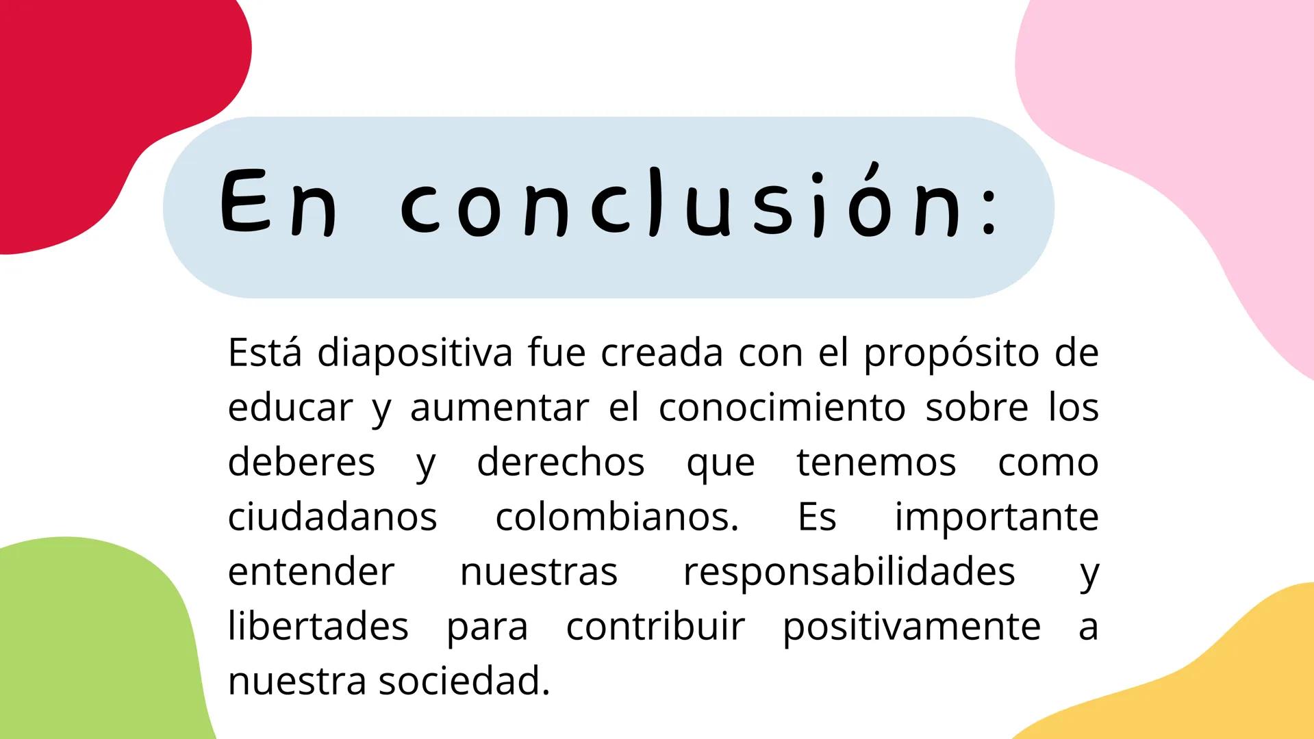 DERECHOS Y DEBERES
DEL CIUDADANO
COLOMBIANO
Melannie Miranda
11 Basado en la
constitución política
Los derechos y deberes de los ciudadanos