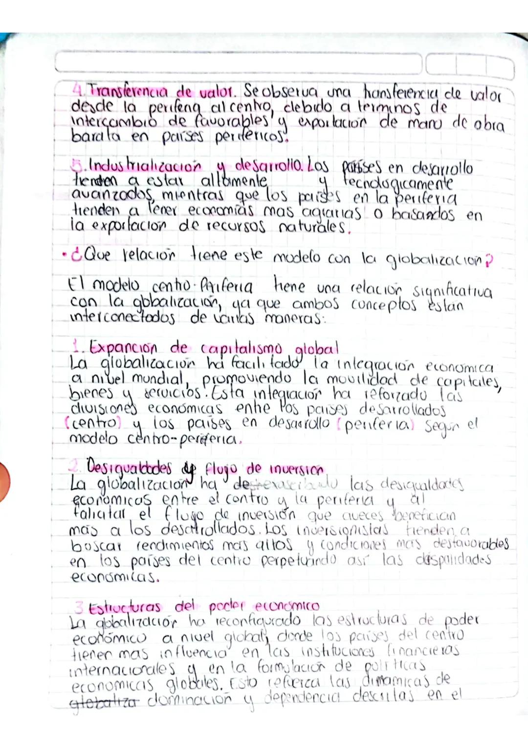 # Moocio Centro-Perifera
- Globalización
- Desarrollados
- vía de desarrollo
Aranc les (Impuestos
TLC
→Periferia (vías de desarrollo)
→