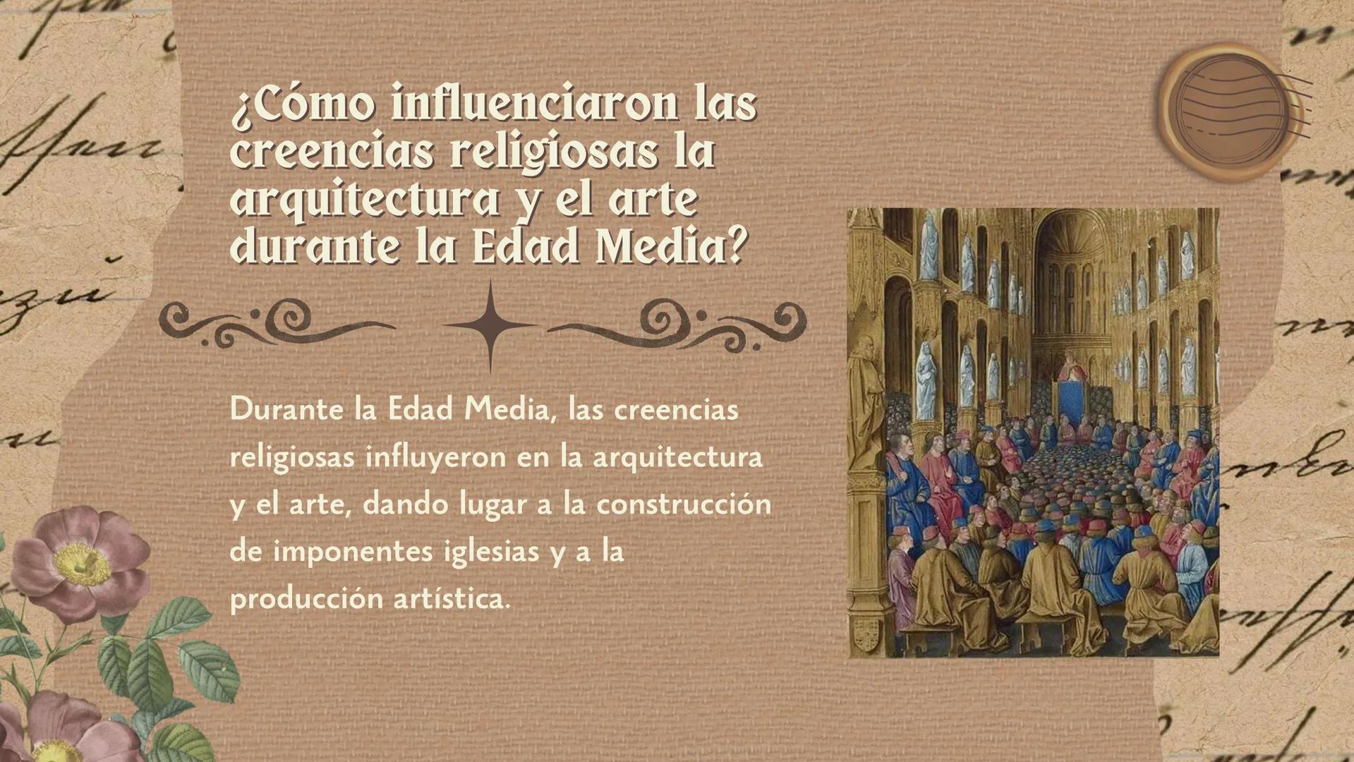 Arte y
arquitectura
medieval
Jerónimo Suárez,Gilena
Herrera, Juan David chaparro
e Isabel pájaro preguntas
1.¿Cuales eran los principales es