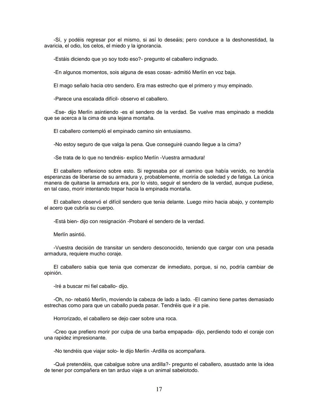 EL CABALLERO DE LA ARMADURA OXIDADA
EDICIÓN
Fisher Robert
ROBERT FISHER
EL CABALLERO
DE LA
ARMADURA
QUIDADA
1 1.- EL DILEMA DEL CABALLERO
Ha