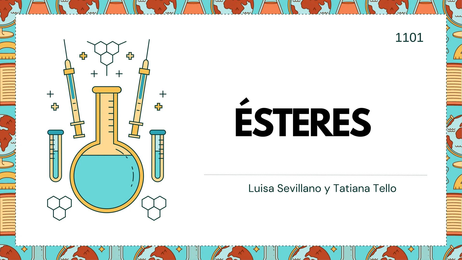 11
▬▬▬▬▬▬
+ +
+
11
IT
+
++
11
ÉSTERES
Luisa Sevillano v Tatiana Tello
y
11
11
1101 3
3
3
Tabla de contenido
01
¿Que son los ésteres?
03
Prop