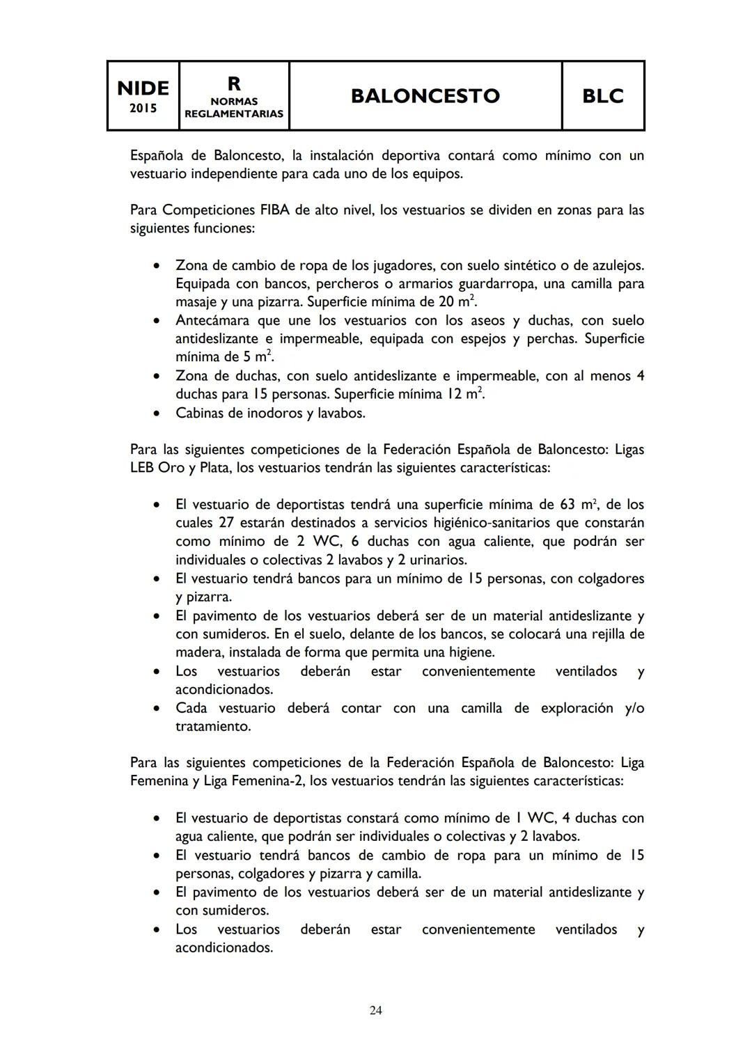 NIDE
R
BALONCESTO
BLC
2015
NORMAS
REGLAMENTARIAS
I.
2.
3.
4.
5.
6.
7.
8.
8.1
INDICE:
0 AMBITO DE APLICACIÓN
-23453
TAMAÑO DEL CAMPO
BANDAS E