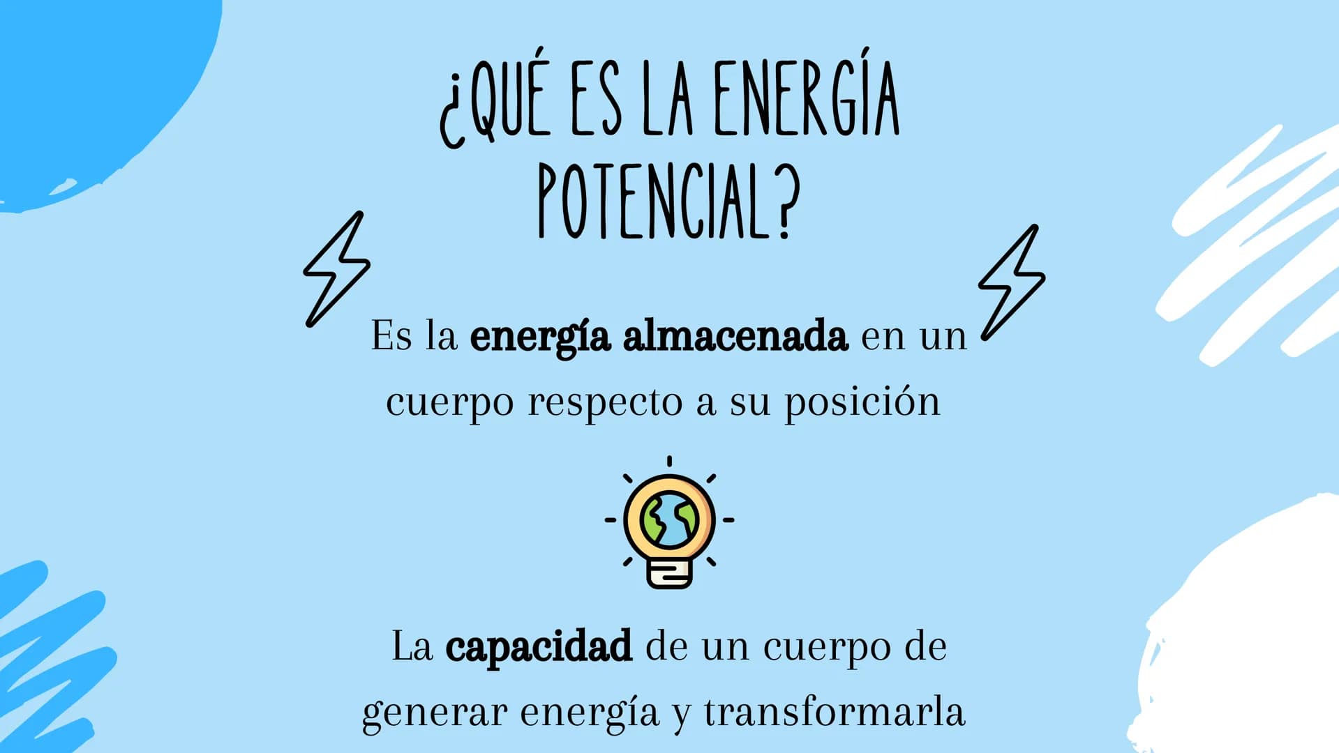 # LA FÍSICA EN EL
EJERCICIO
(Energía potencial) # ¿QUÉ ES LA ENERGÍA
POTENCIAL?
Es la energía almacenada en un
cuerpo respecto a su posic