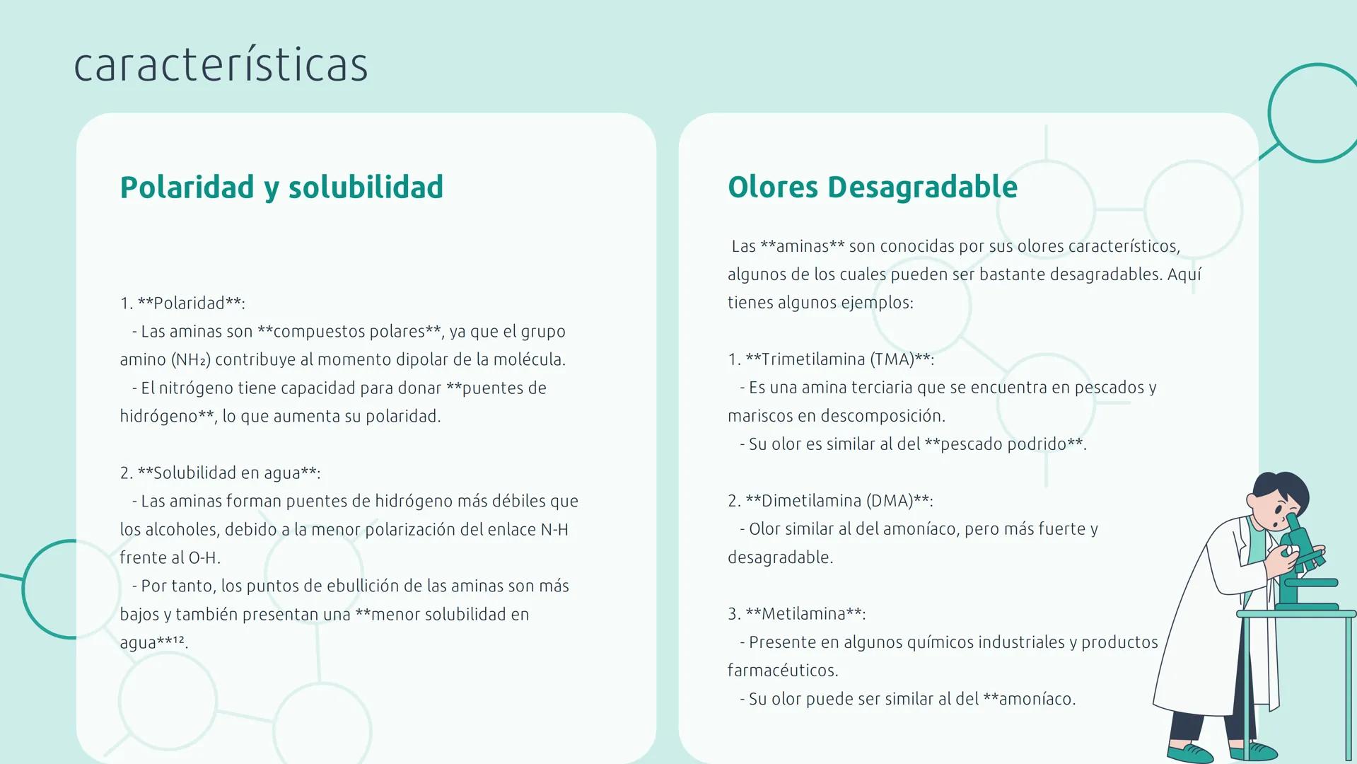 # QUÍMICA
LAS AMINAS
ELKIN STIVEN VALENCIA RIVAS # Índice
01 Introducción.
02 Características
03 Estructura
04 Donde lo encuentras
05