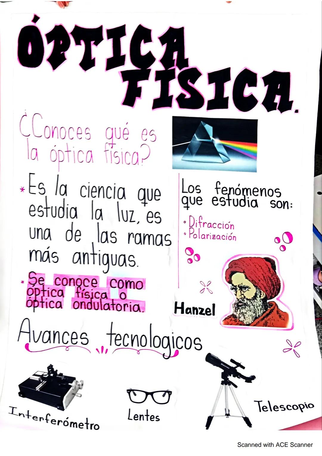 # ÓPTICA
# FÍSICA
(Conoces qué es
la óptica fisica?
* Es la ciencia que
estudia la luz, es
una de las ramas
más antiguas.
* Se conoce co