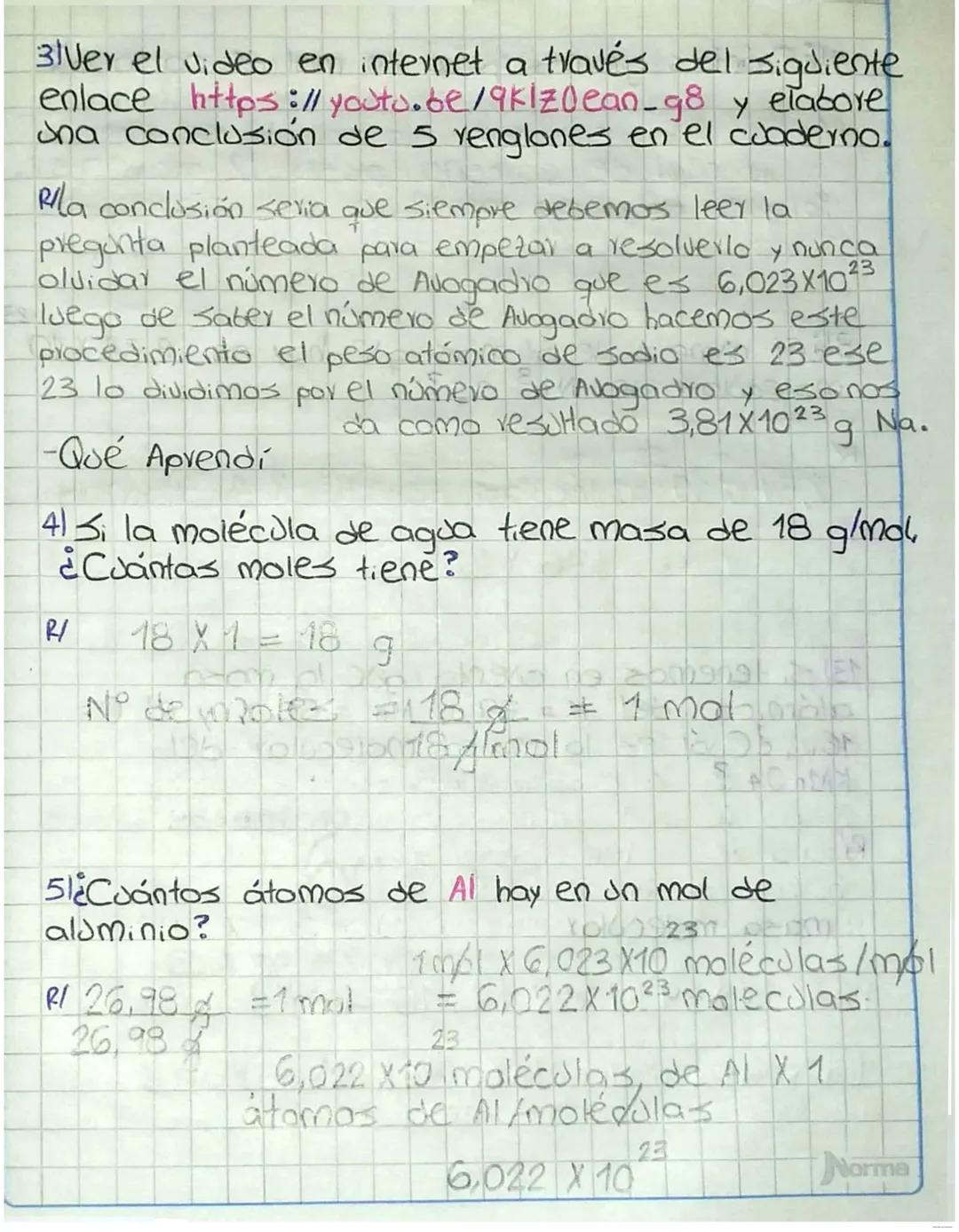 GUIA DE APRENDIZAJE AUTÓNOMO
N°5
Propiedades Atomicas
NUMERO DE AVOGADRO
Y calculos de mol
Norma # ¿Qué voy a aprender?
• ¿Cómo puedes medi