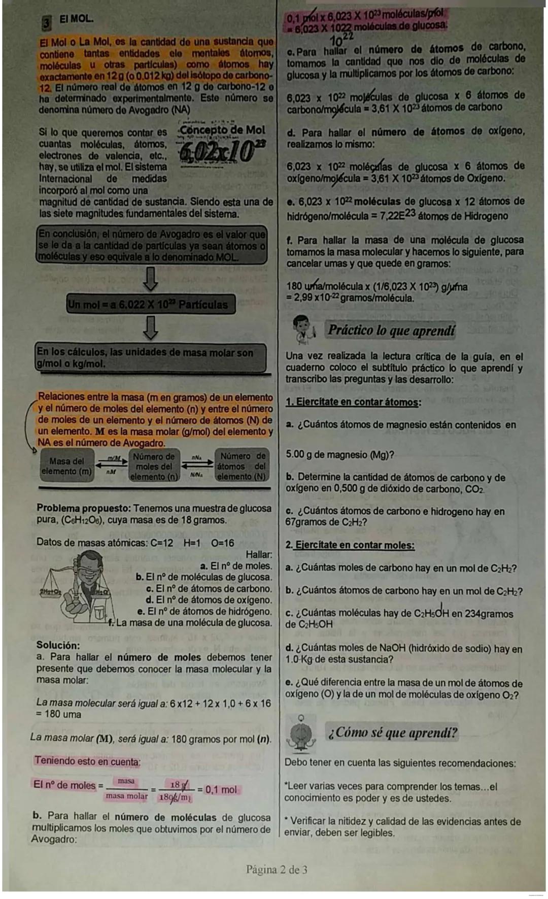 GUIA DE APRENDIZAJE AUTÓNOMO
N°5
Propiedades Atomicas
NUMERO DE AVOGADRO
Y calculos de mol
Norma # ¿Qué voy a aprender?
• ¿Cómo puedes medi