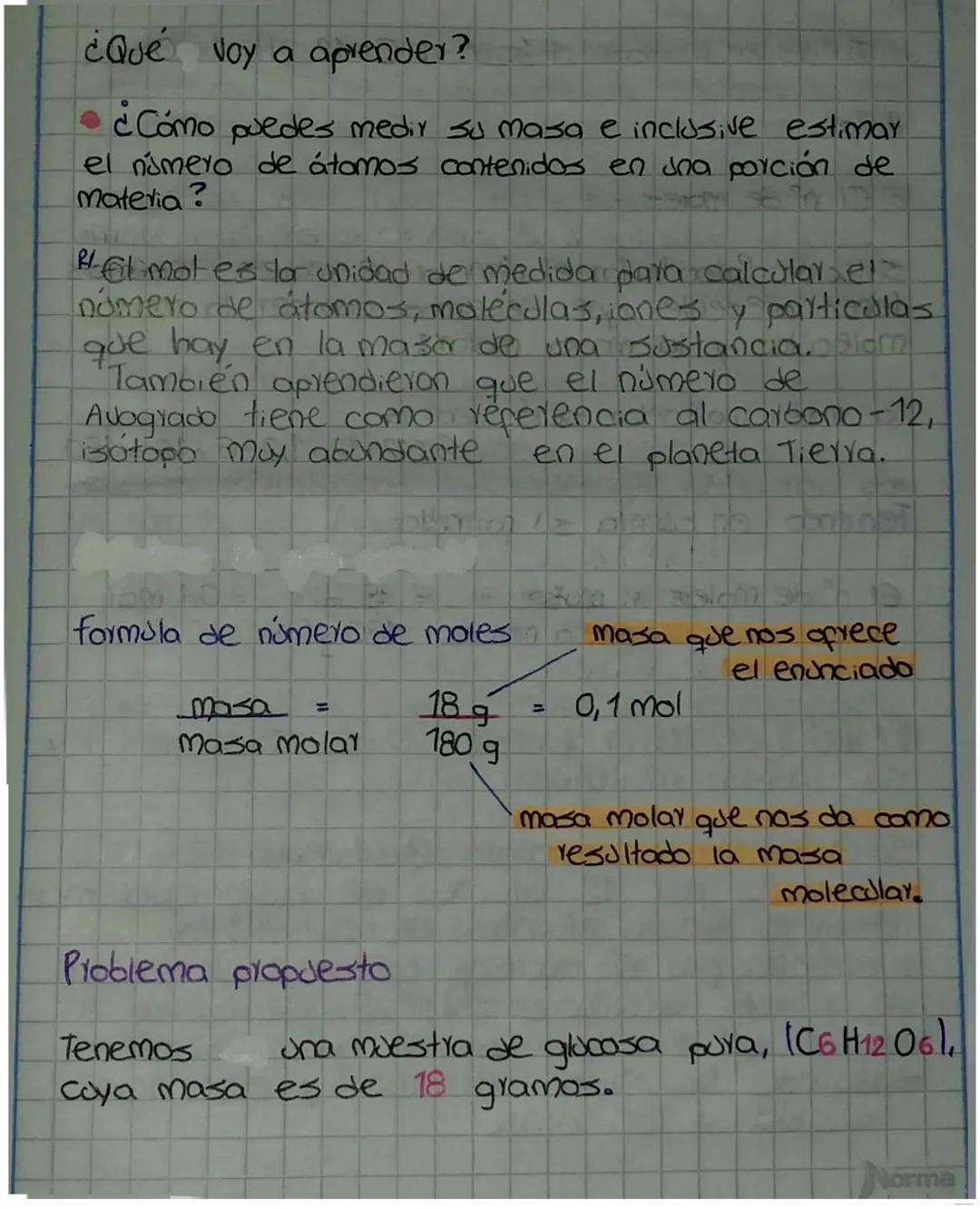 GUIA DE APRENDIZAJE AUTÓNOMO
N°5
Propiedades Atomicas
NUMERO DE AVOGADRO
Y calculos de mol
Norma # ¿Qué voy a aprender?
• ¿Cómo puedes medi