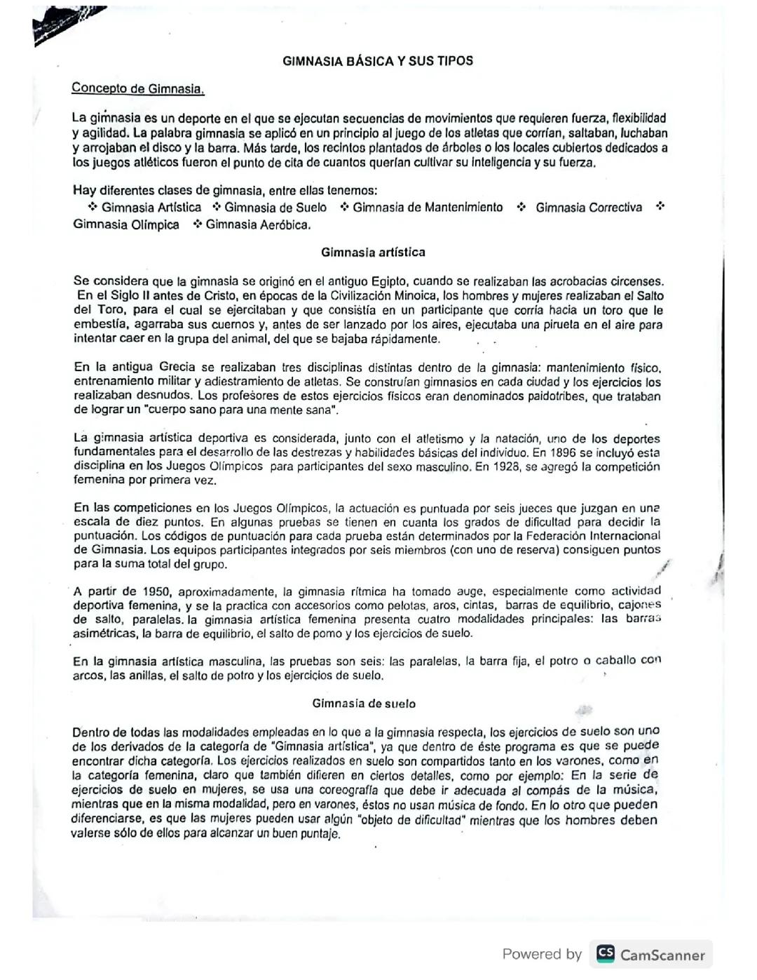 Gimnasia básica y sus tipos