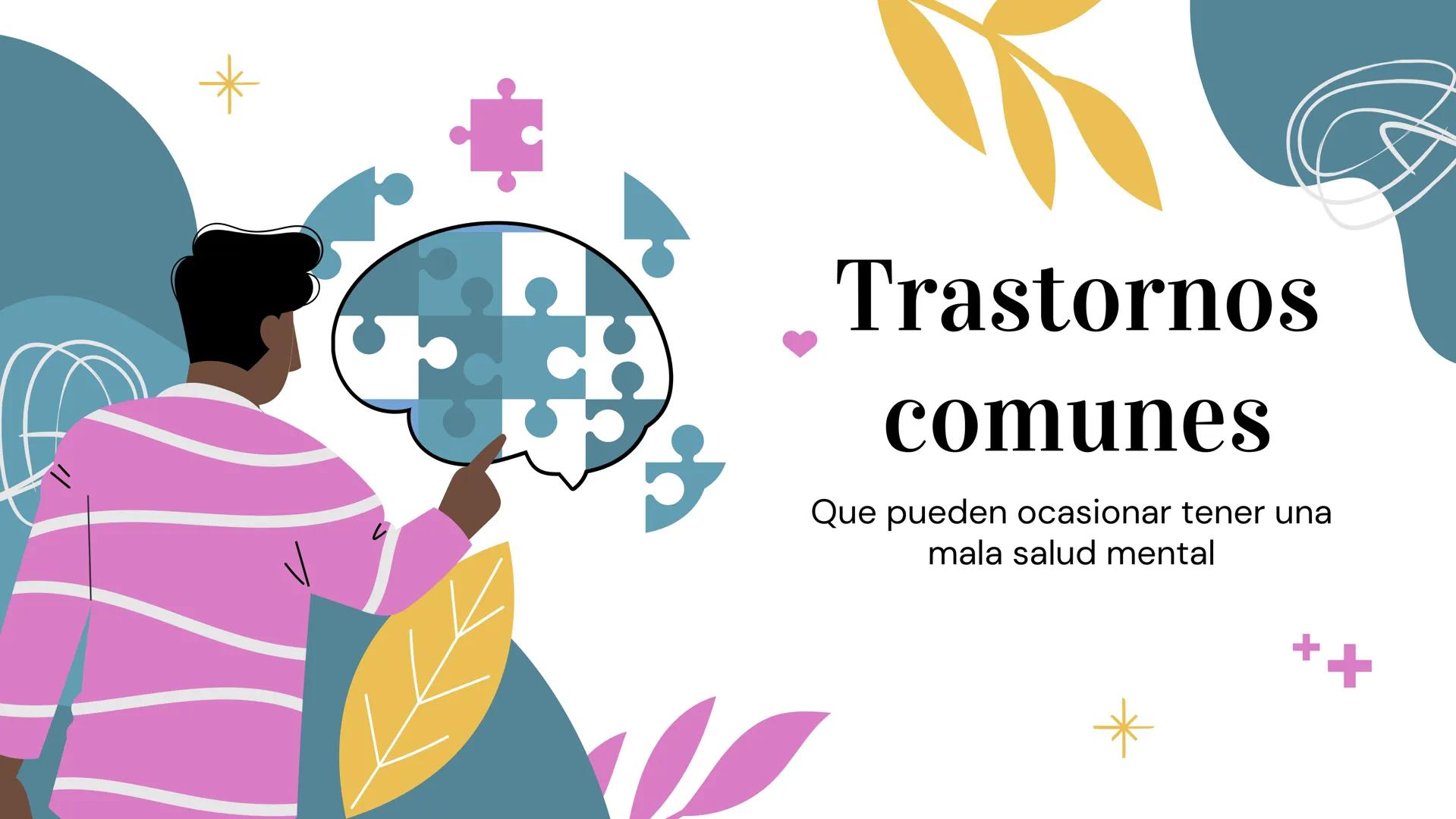 Salud Mental
+
必
5 Definición
La salud mental es un estado de bienestar en el
que el individuo es consciente de sus
capacidades, puede hacer