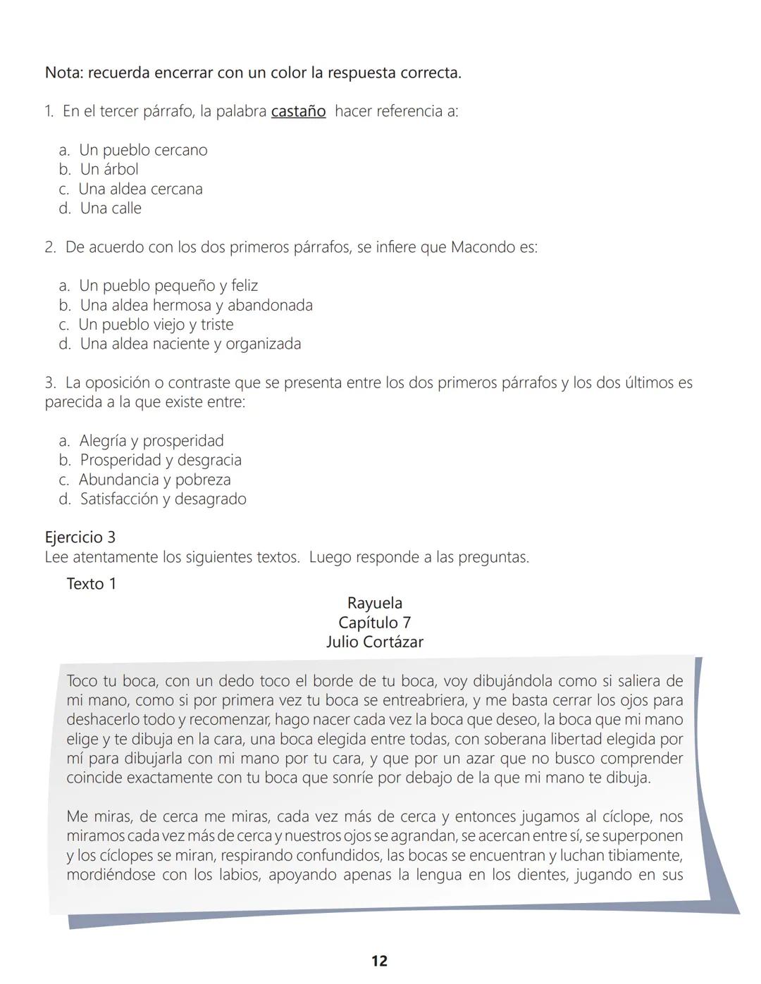 # 9
UNIDAD 4: LITERATURA LATINOAMERICANA: MILES DE EXPERIENCIAS, UN SOLO CONTINENTE
Grado
Lenguaje
Nombre
Identificación de las caracte