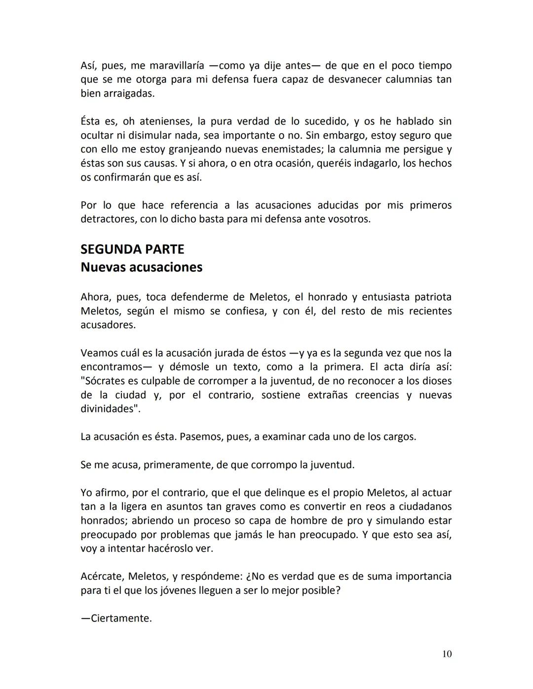 # PLATÓN
APOLOGÍA
DE
SÓCRATES
1 # PRIMERA PARTE
Defensa de Sócrates
¡Ciudadanos atenienses! Ignoro qué impresión habrán despertado en vos