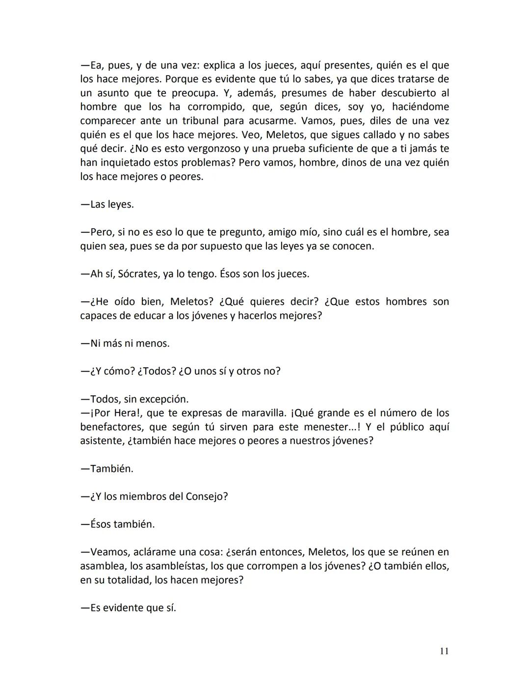 # PLATÓN
APOLOGÍA
DE
SÓCRATES
1 # PRIMERA PARTE
Defensa de Sócrates
¡Ciudadanos atenienses! Ignoro qué impresión habrán despertado en vos