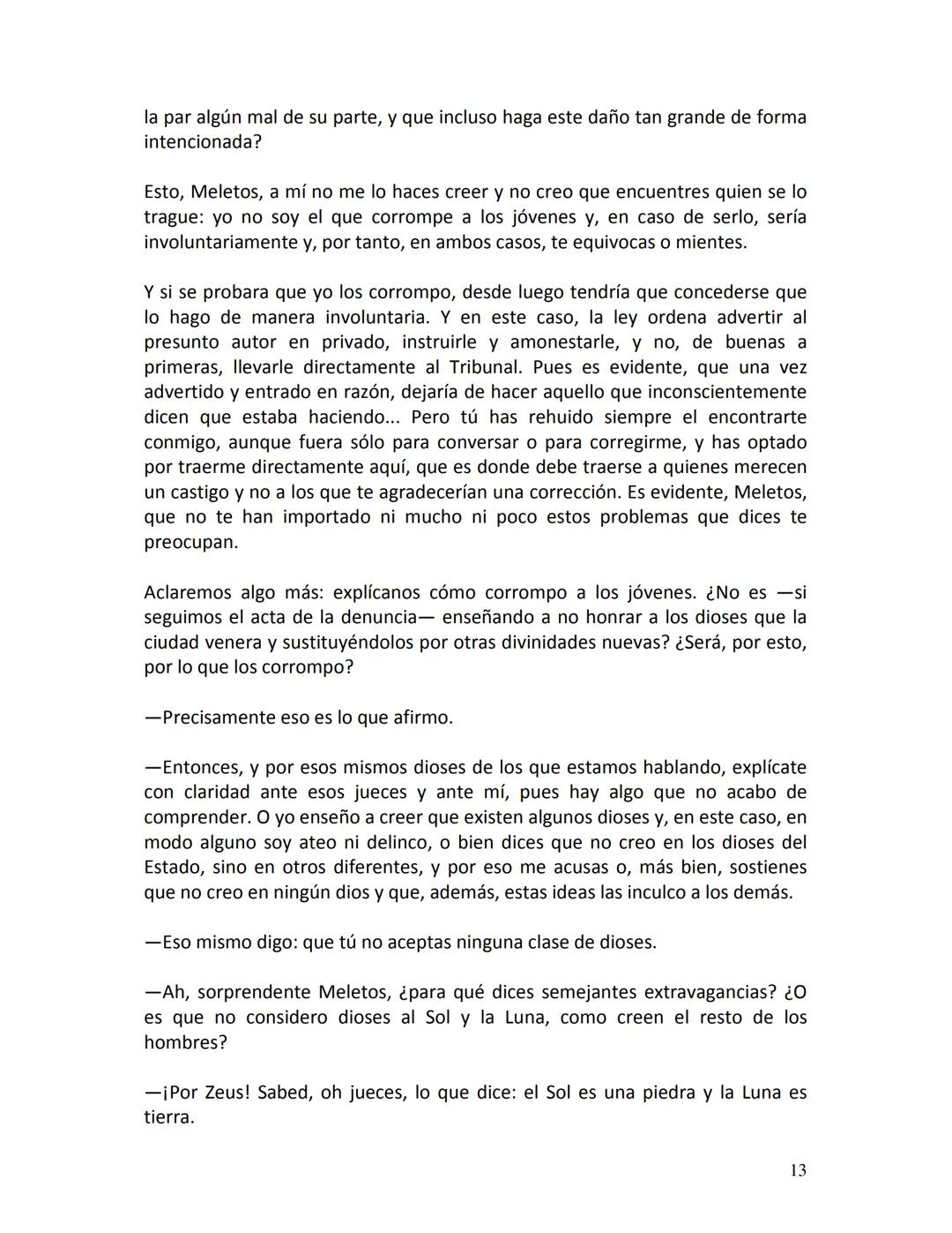 # PLATÓN
APOLOGÍA
DE
SÓCRATES
1 # PRIMERA PARTE
Defensa de Sócrates
¡Ciudadanos atenienses! Ignoro qué impresión habrán despertado en vos
