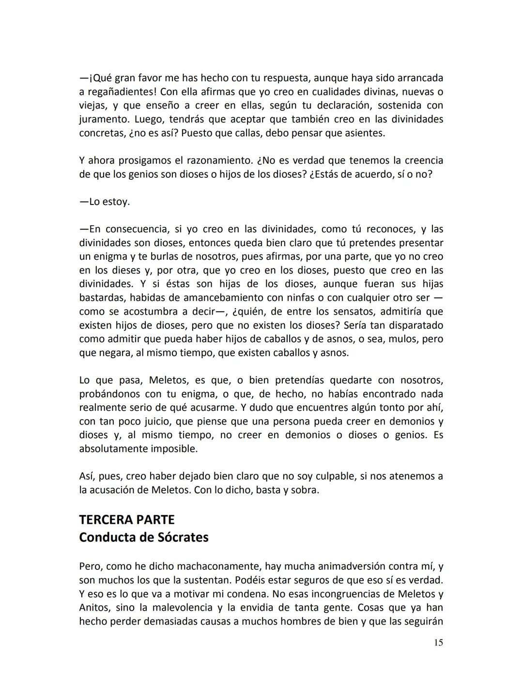 # PLATÓN
APOLOGÍA
DE
SÓCRATES
1 # PRIMERA PARTE
Defensa de Sócrates
¡Ciudadanos atenienses! Ignoro qué impresión habrán despertado en vos