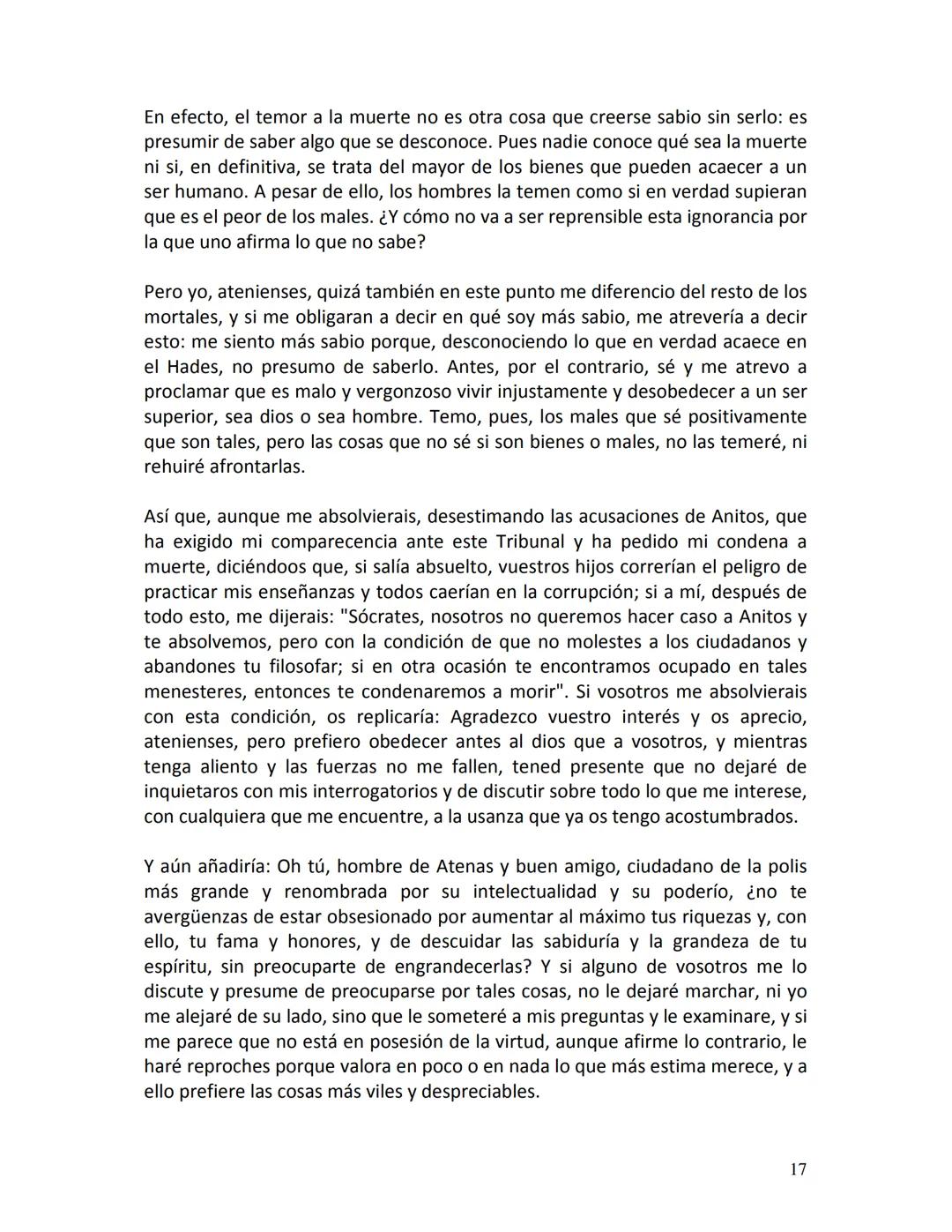 # PLATÓN
APOLOGÍA
DE
SÓCRATES
1 # PRIMERA PARTE
Defensa de Sócrates
¡Ciudadanos atenienses! Ignoro qué impresión habrán despertado en vos