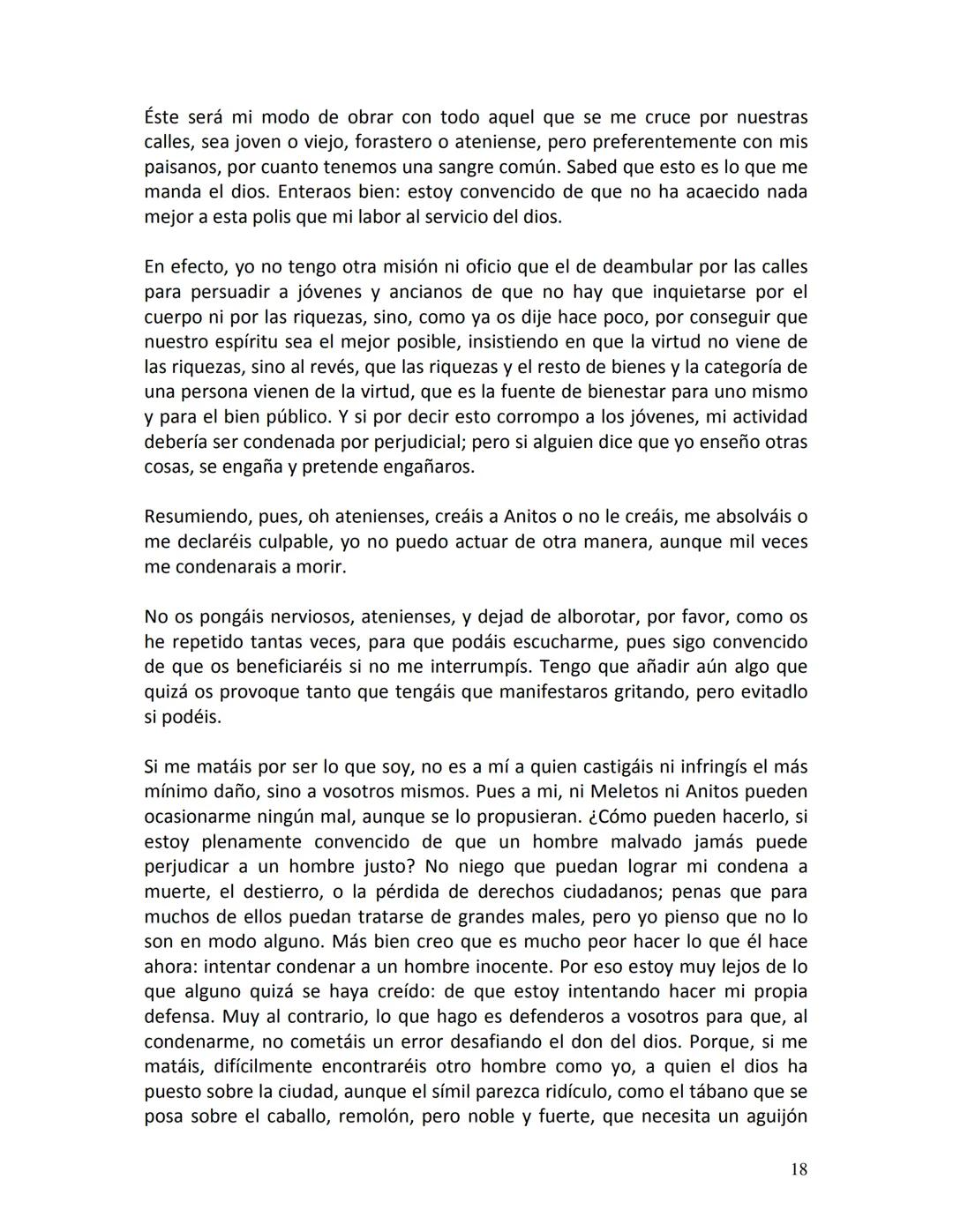 # PLATÓN
APOLOGÍA
DE
SÓCRATES
1 # PRIMERA PARTE
Defensa de Sócrates
¡Ciudadanos atenienses! Ignoro qué impresión habrán despertado en vos