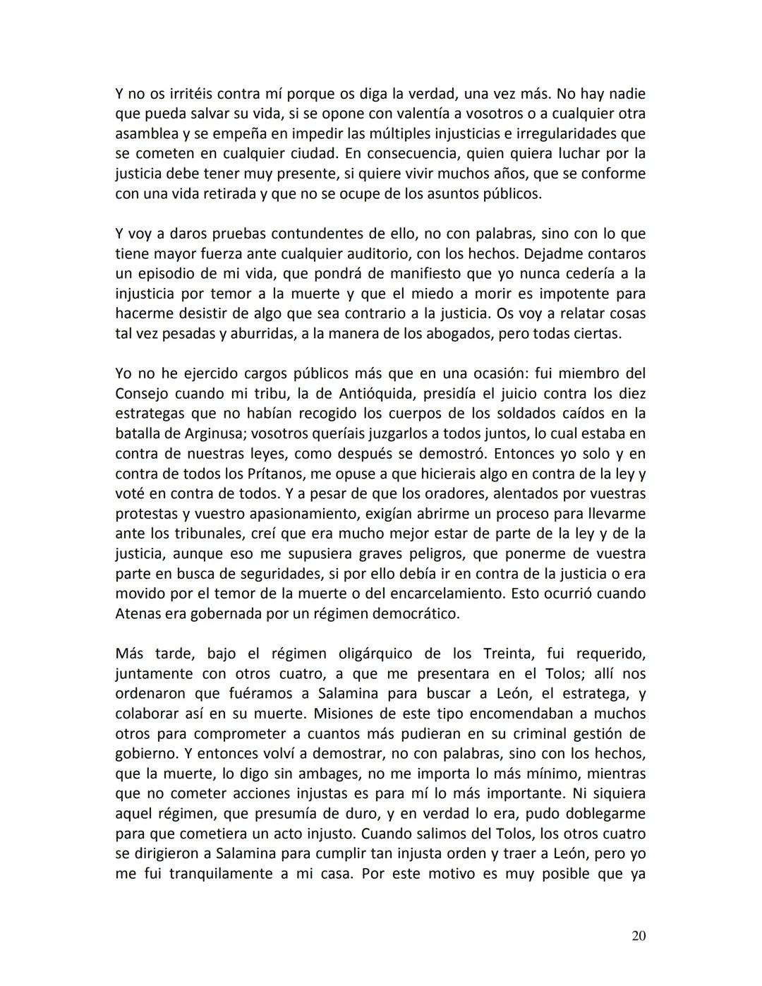 # PLATÓN
APOLOGÍA
DE
SÓCRATES
1 # PRIMERA PARTE
Defensa de Sócrates
¡Ciudadanos atenienses! Ignoro qué impresión habrán despertado en vos