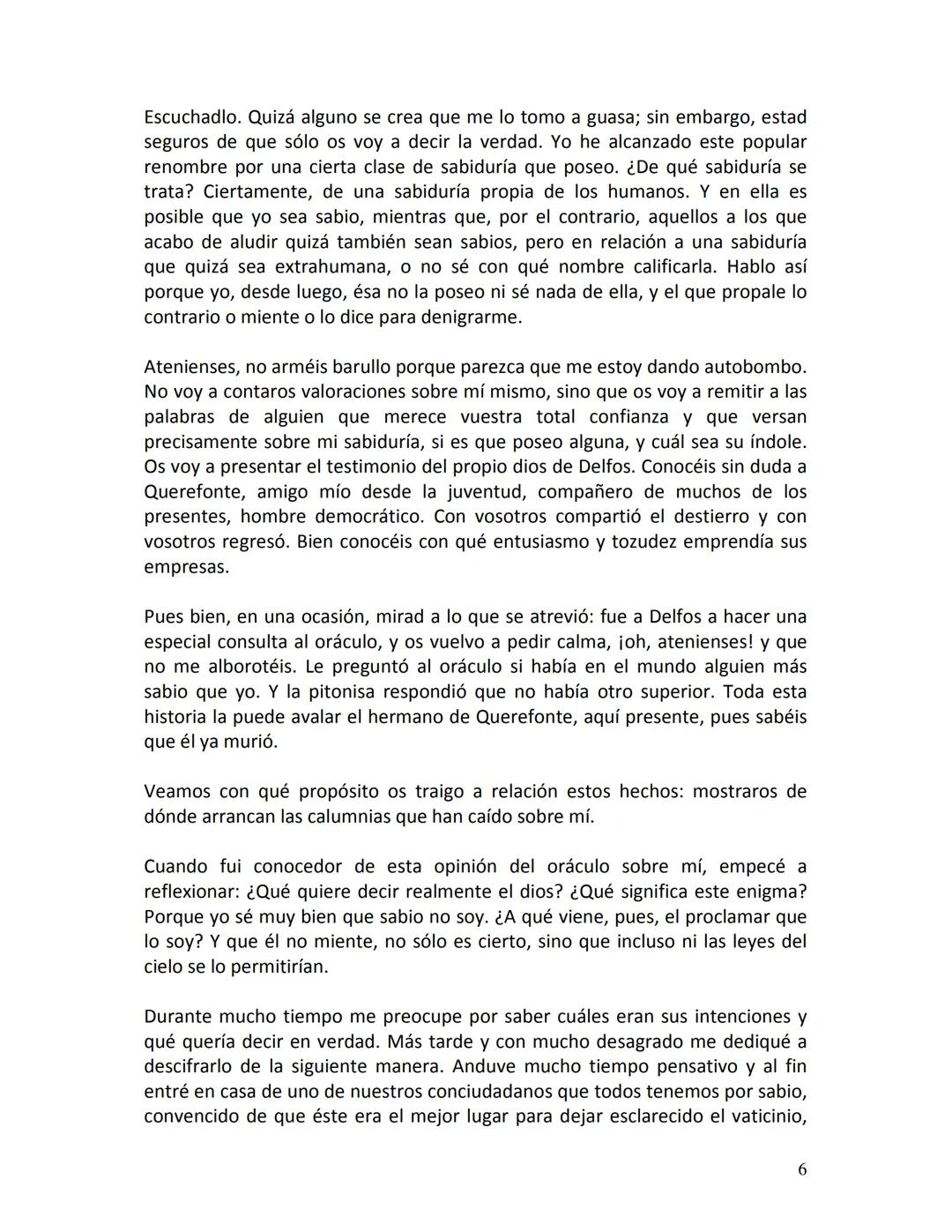 # PLATÓN
APOLOGÍA
DE
SÓCRATES
1 # PRIMERA PARTE
Defensa de Sócrates
¡Ciudadanos atenienses! Ignoro qué impresión habrán despertado en vos