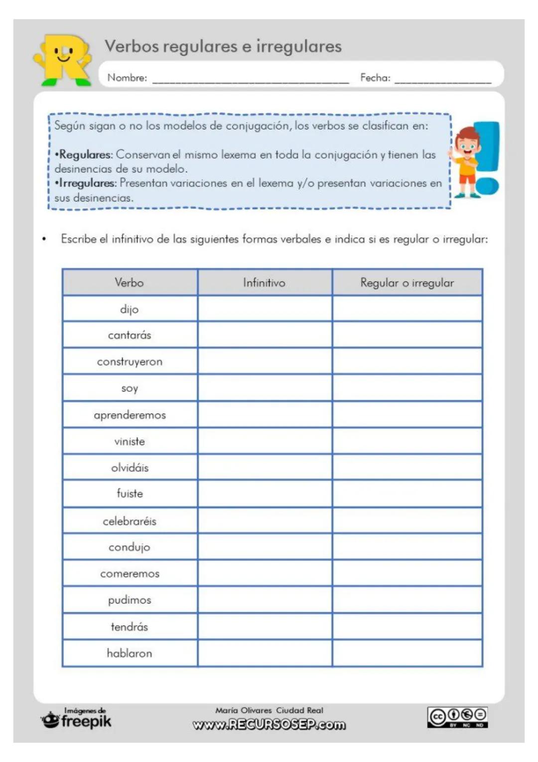 TEMA.: REGULAR AND IRREGULAR VERBS IN PAST, PAST TENSE
(INTERROGATIVE, AFFIRMATIVE, NEGATIVE FORM)
LEER ATENTAMENTE:
En ingles los verbos se