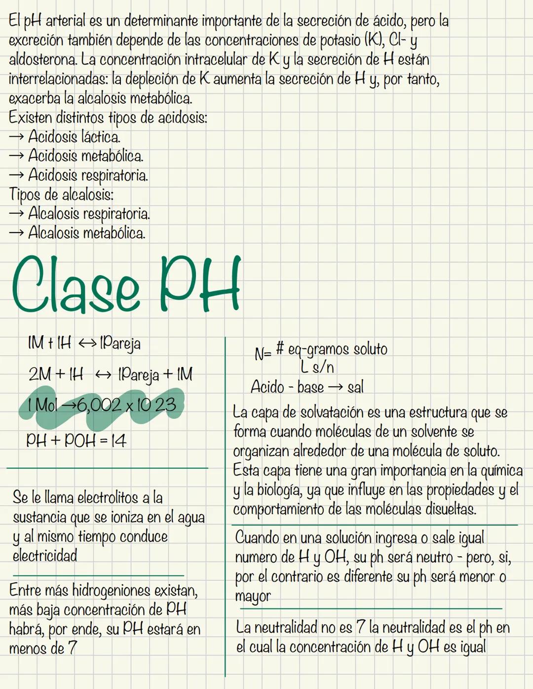 PH
una solución ácida tiene una alta concentración de iones de
hidrógeno, mayor que la del agua pura
Una solución básica tiene una concentra