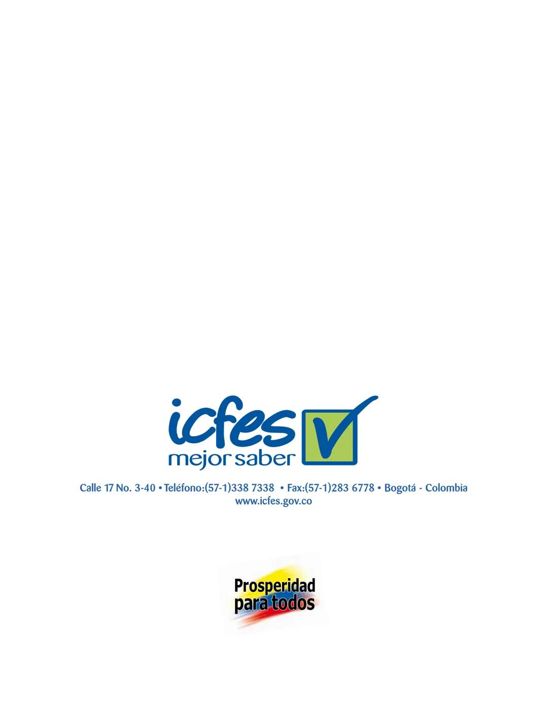 saber 11°
icfes V
☑
CUADERNILLO
DE PREGUNTAS
SABER 110. 2012
Cuadernillo de pruebas Saber 110.
Ministerio de
Educación Nacional
República de