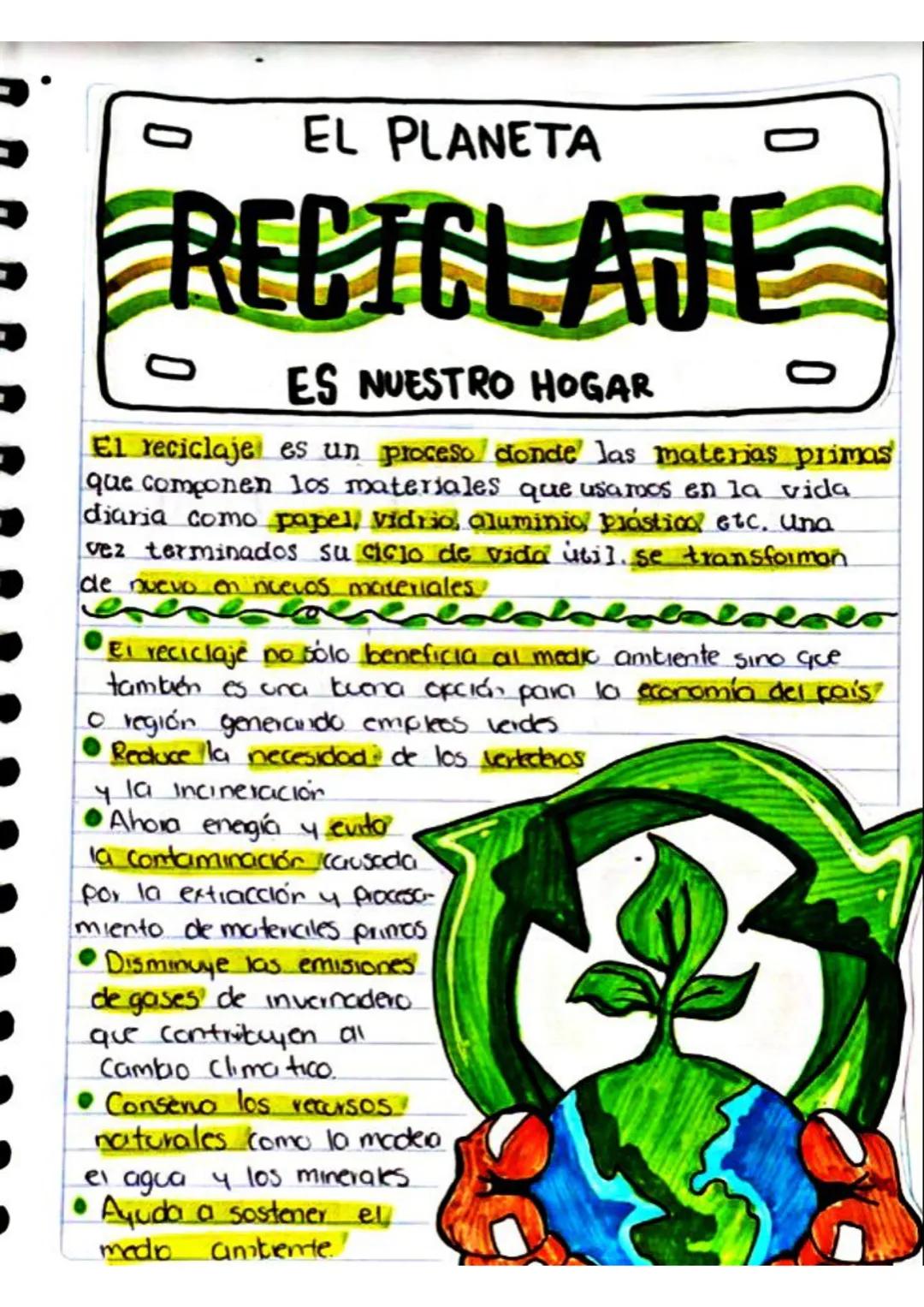 0
EL PLANETA
RECICLATE
0
ES NUESTRO HOGAR
0
El reciclaje es un proceso donde las materias primas
que componen los materiales que usamos en l
