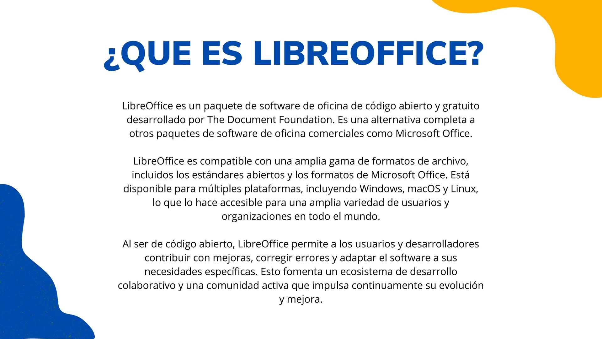 LIBREOFFICE
CALC
HERRAMIENTAS 2000
LibreOffice Calc tiene sus raíces
en OpenOffice.org Calc, la hoja
de cálculo de la suite
OpenOffice.org.