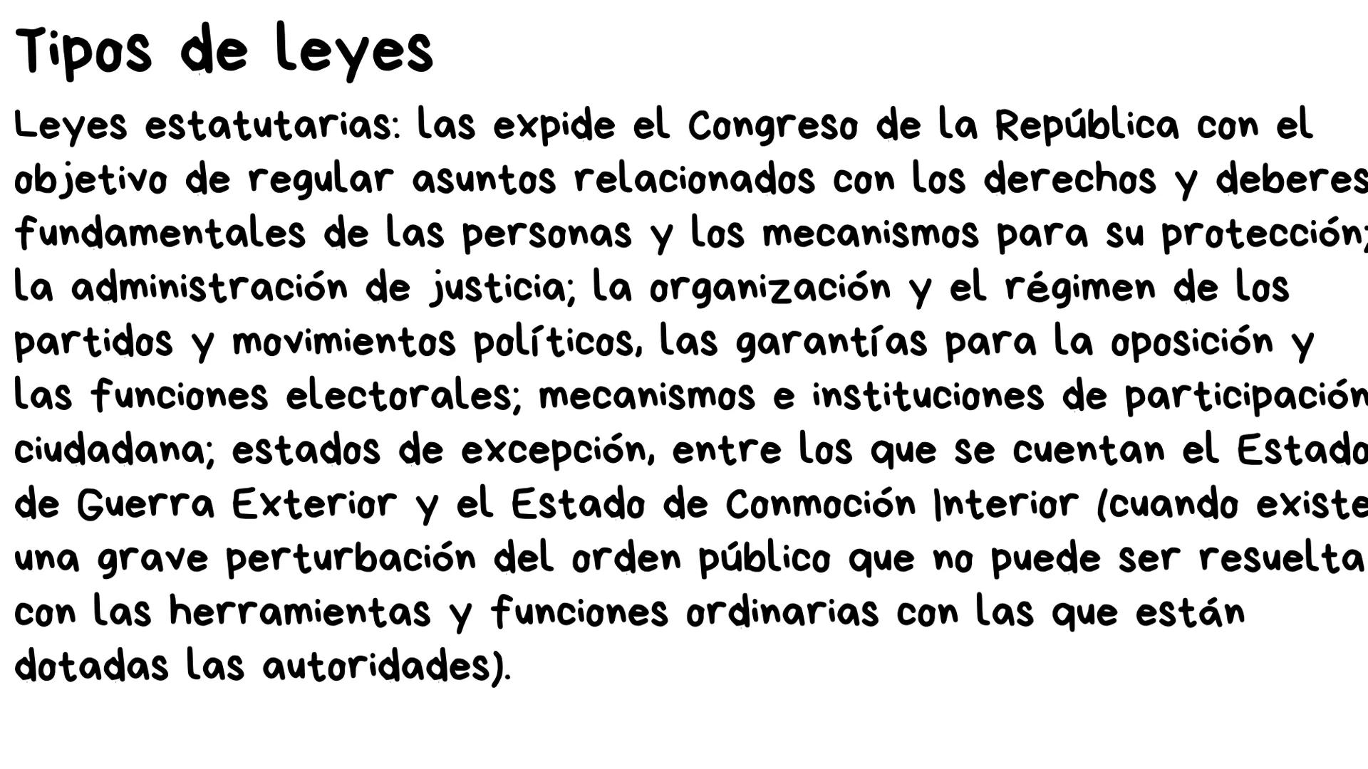 PARTE
ORGÁNICA
CAMARA
SENADO
RAMA LEGISLATIVA
RAMA JUDICIAL
Circunscripción departamental
= 172 Representantes
Circunscripción nacional =
10