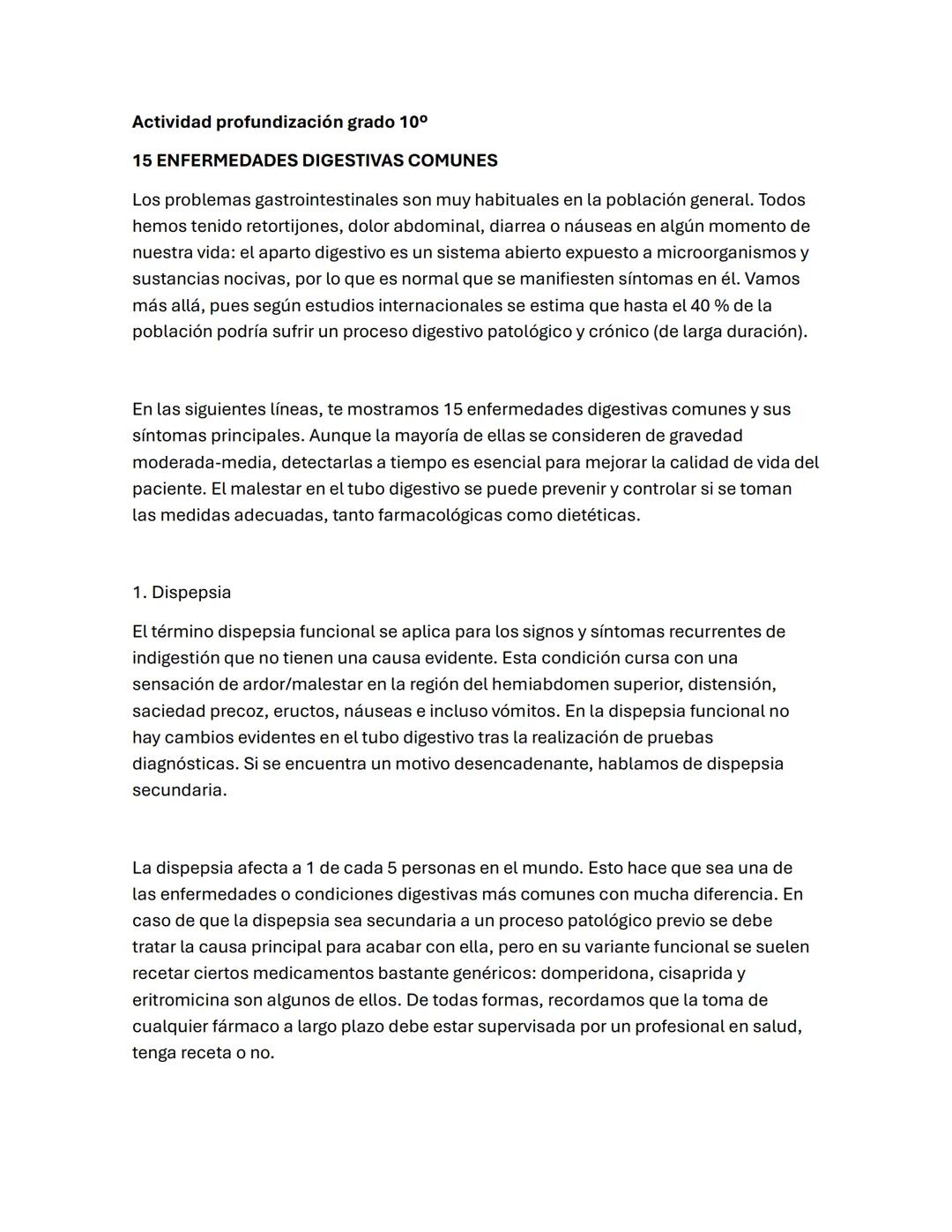 15 enfermedades digestivas comunes